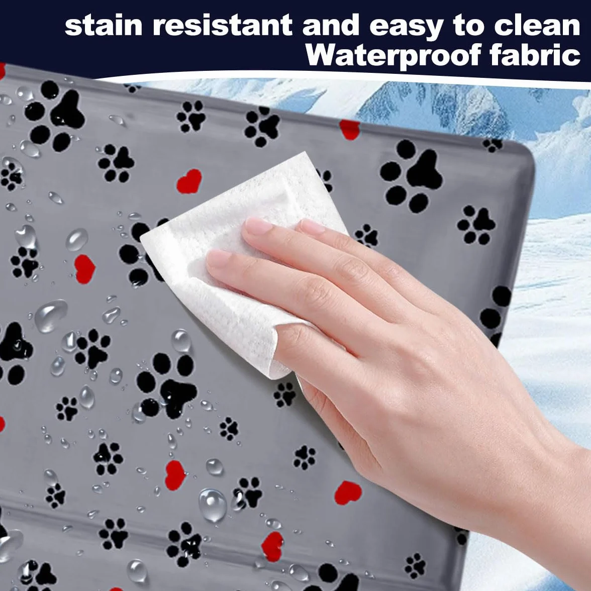 Tappetino Refrigerante per Cani Medi XL 65x50cm Gel Non Tossico Antigraffio