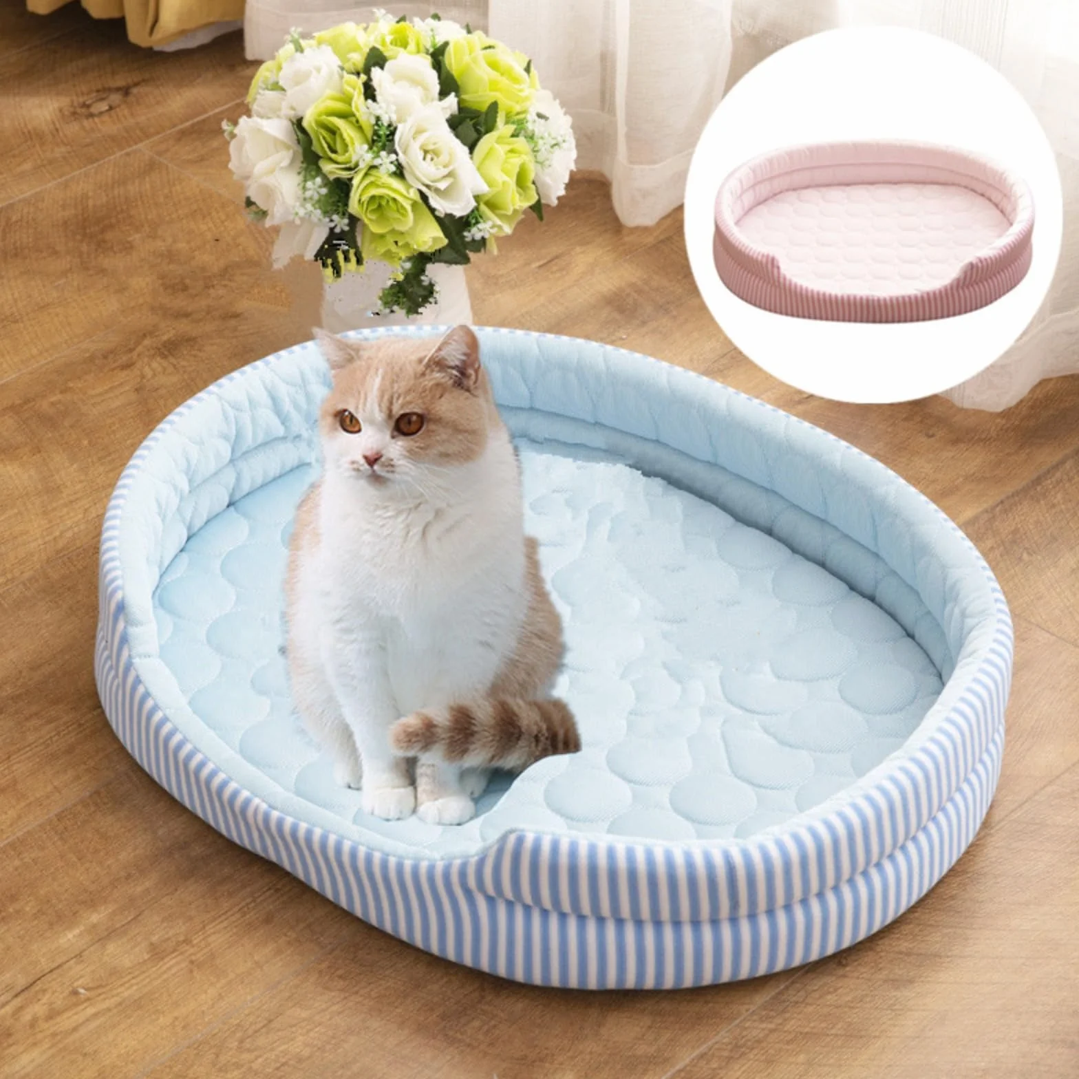 Cuccia Auto-Raffreddante per Cani e Gatti Interno Estivo Tappetino Rinfrescante