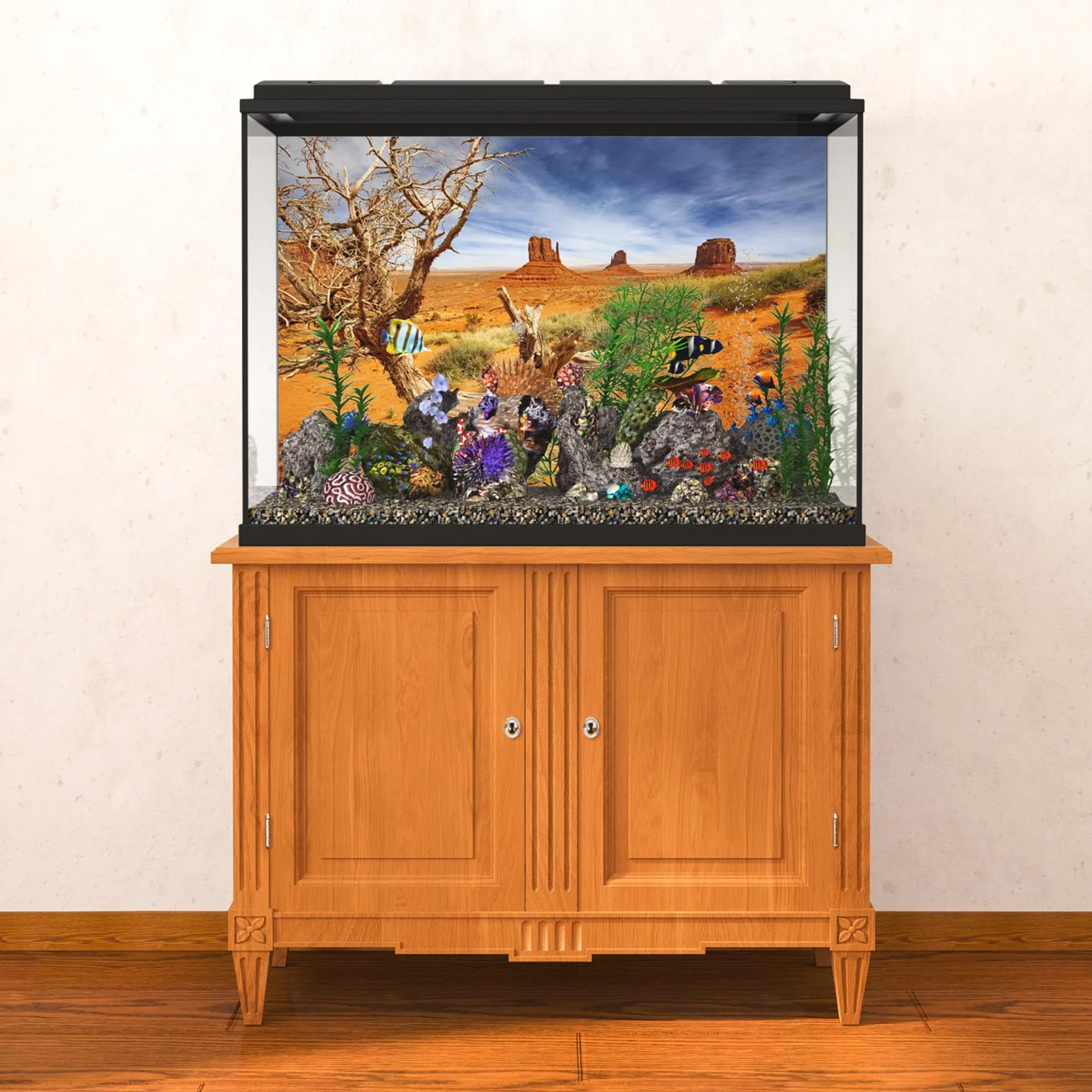 120x61cm Rettile Habitat Sfondo Arancione Deserto Terrario Sfondo Vinile Sfondo