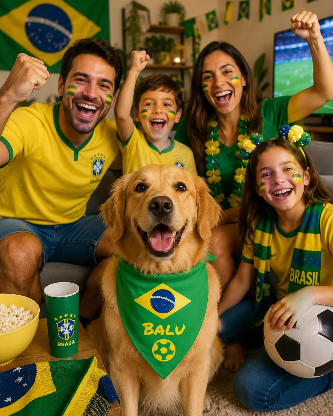 Personalizzata Bandana per Cane con Nome – Foulard Personalizzabile per Cani – Lavabile – Prodotto in Europa (Brasile, M)