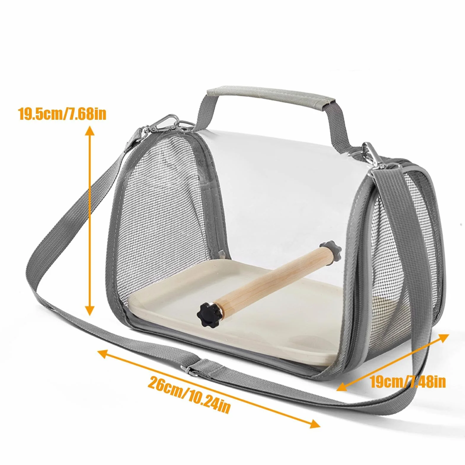 Borsa da trasporto per pappagalli, trasportino per parrocchetti con posatoio, calopsitta, piccola gabbia per il trasporto di animali domestici, parrocchetti, piccioncini, calopsitte