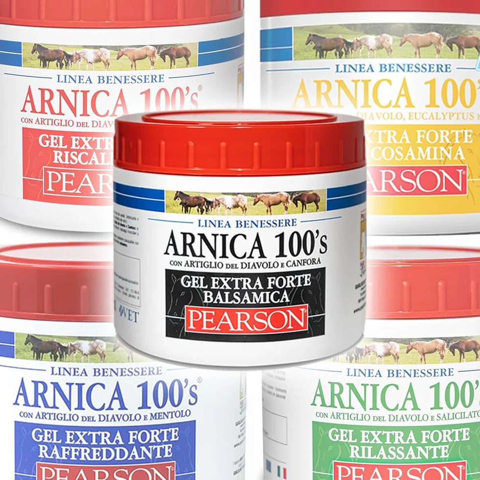 ARNICA 100'S Arnica Per Cavalli Gel Extraforte Balsamica Pearson 500ml Crema Arnica Gel Forte Con Artiglio Del Diavolo e Canfora Pomata Defaticante Rilassante Made in Italy