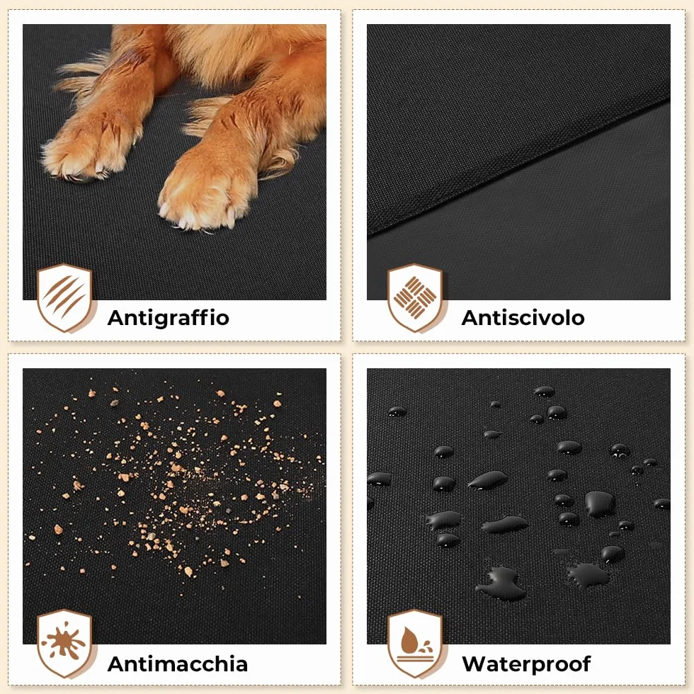 KYG Coprisedile Auto per Cani 600D Oxford Impermeabile Antiscivolo AntiGraffio Posteriore Universale 146x146cm