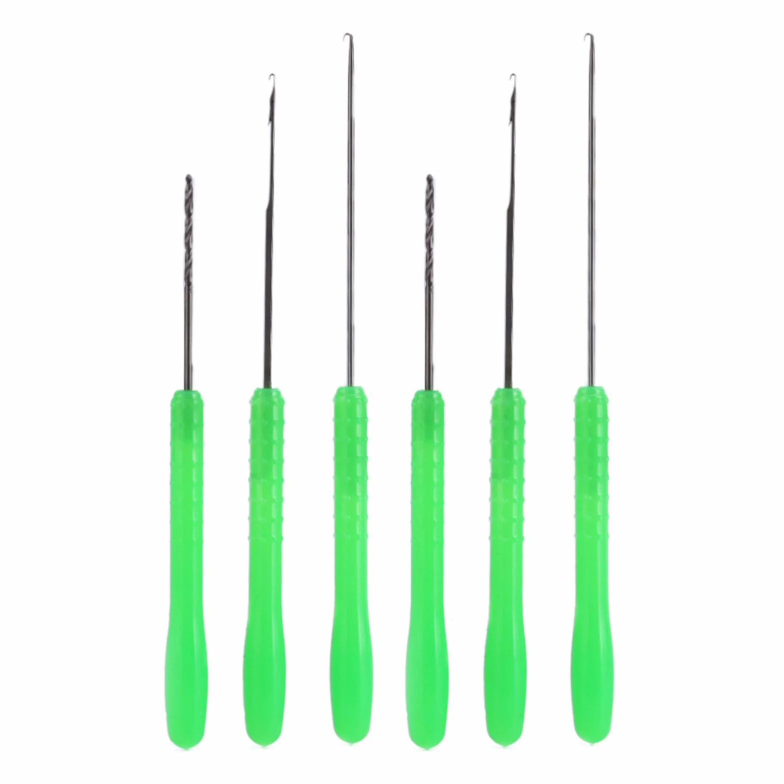 Dpofirs Set di Aghi per Esche da Pesca, Kit di Aghi per Perforazione Esche e Kit di per Uncini con Punte Sottili e Impugnatura Ergonomica, per Realizzare Rig e Linee di Fissaggio