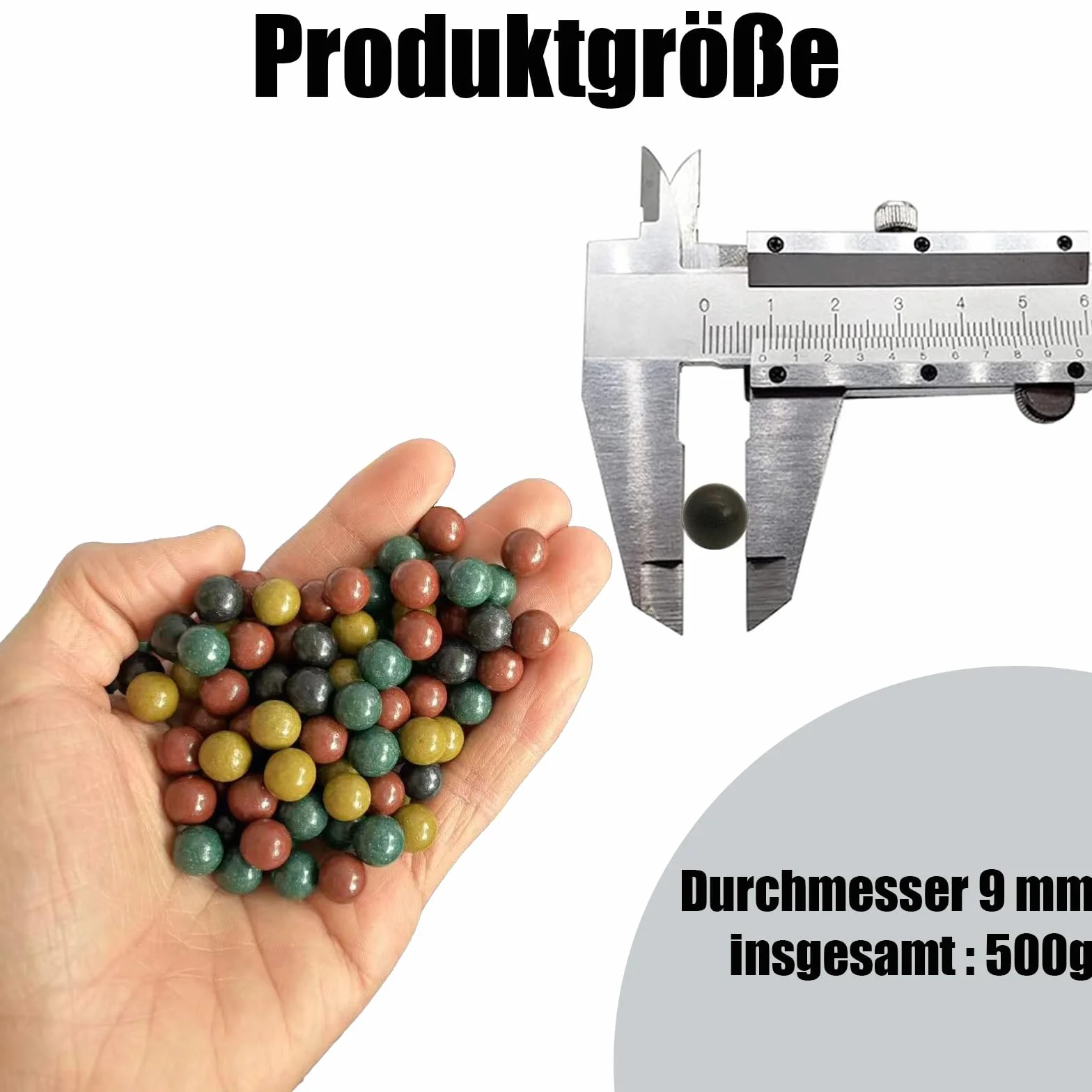 Sfere per Fionda 9mm Argilla Biodegradabili 500g