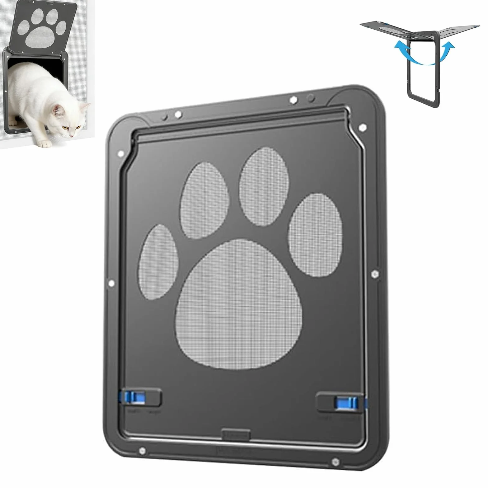 Porta Gattaiola Magnetica Bloccabile Autochiudente per Gatti e Cani Piccola Media Taglia