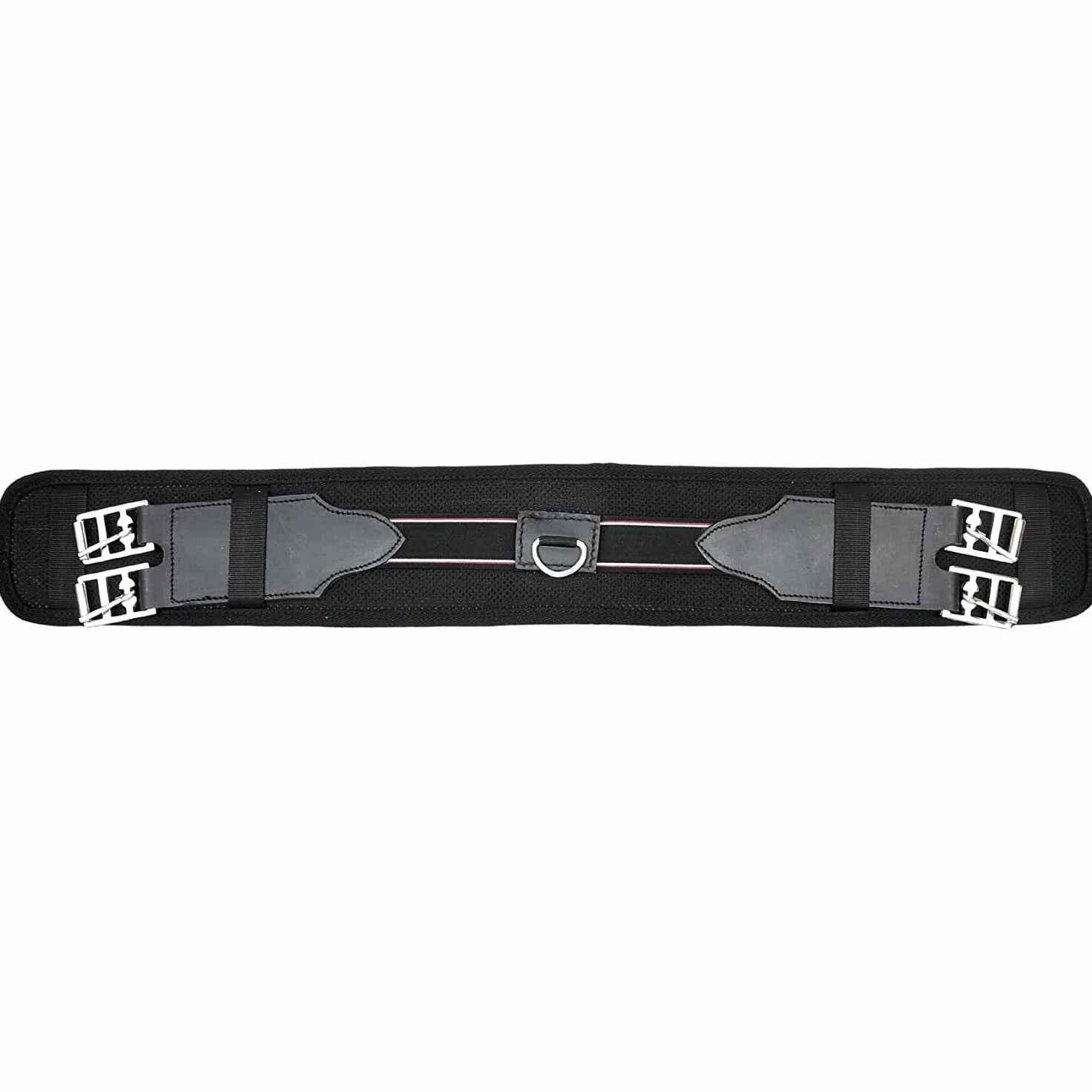 Sella per cavallo inglese in pelle per tutti gli usi, set di finimenti per cavalli da 12" a 18" Black (43cm Seat)