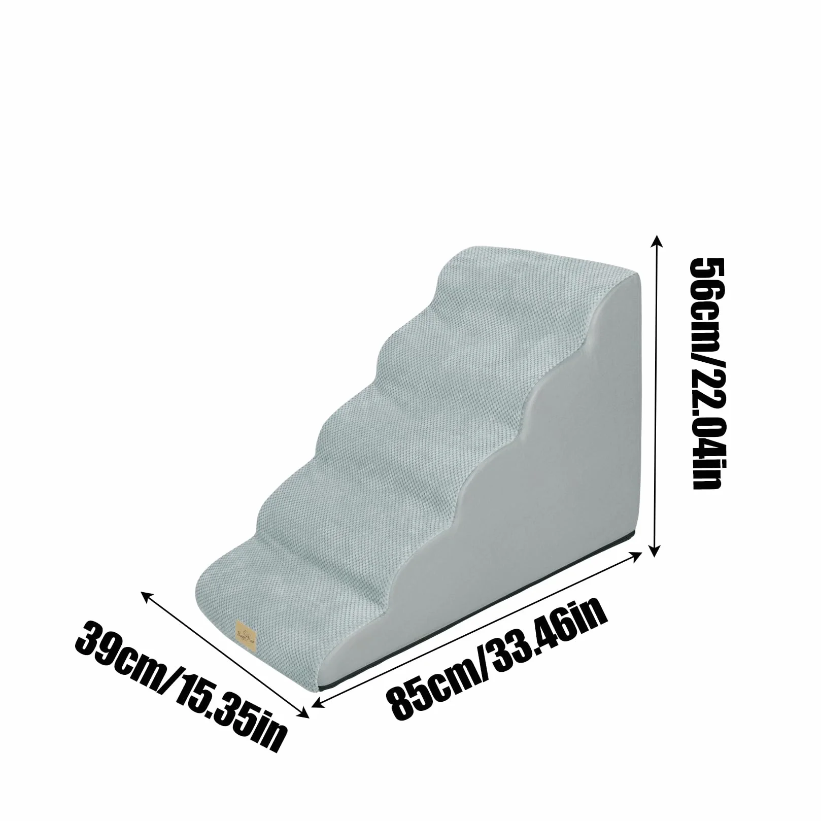 Scala per cani 5 Gradini Alto 56cm Antiscivolo in Spugna ad Alta Densità Fodera Rimovibile