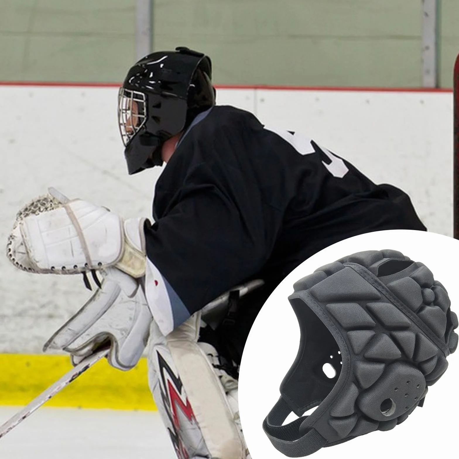Casco da rugby regolabile multifunzionale per sport, pattinaggio a rotelle