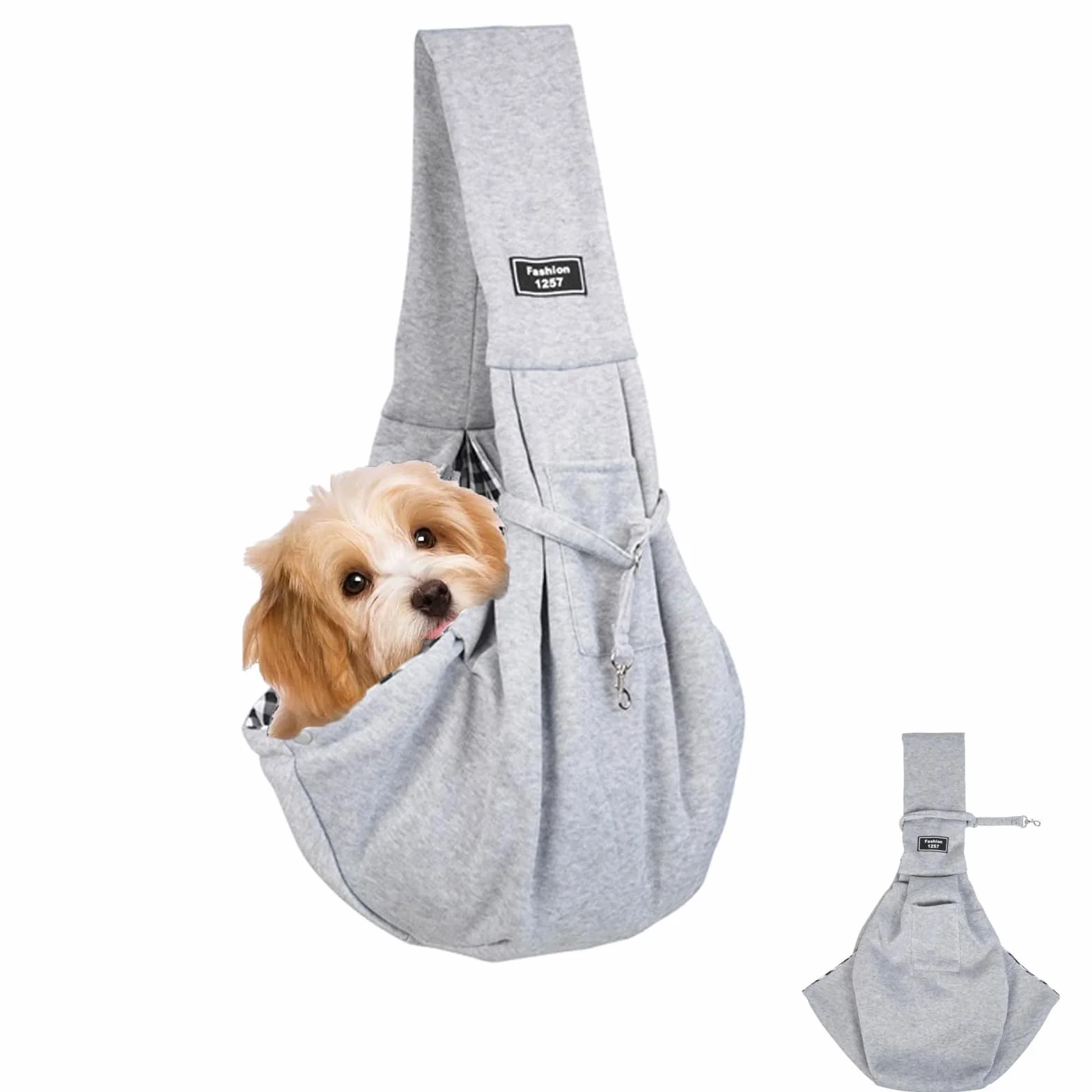 Borsa a Tracolla per Animali Domestici, Marsupio Cane Taglia Piccola, Borse da Trasporto Tracolla per Cani, Tracolla Larga, Comfort, Prendere Animali Domestici per Attività All'Aperto e Trekkin