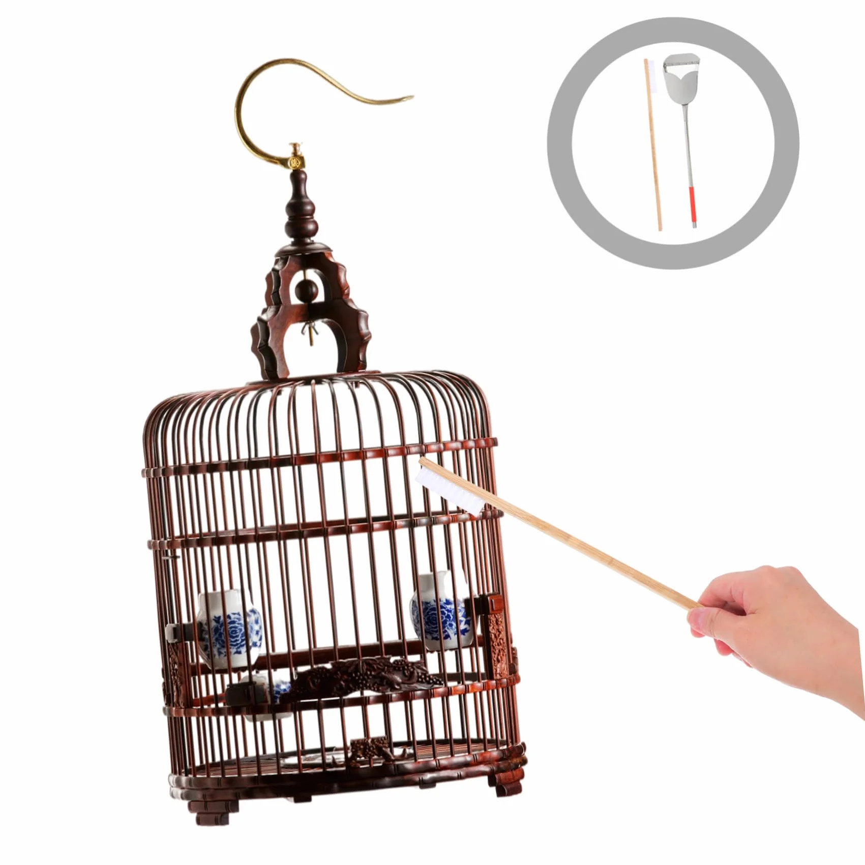 BESPORTBLE 2 Pezzi Spazzola Per La Pulizia Della Gabbia Degli Uccelli Attrezzi Pulizia Casa Spazzole Mangiatoie Uccelli Pulitore Gabbie Piccoli Animali