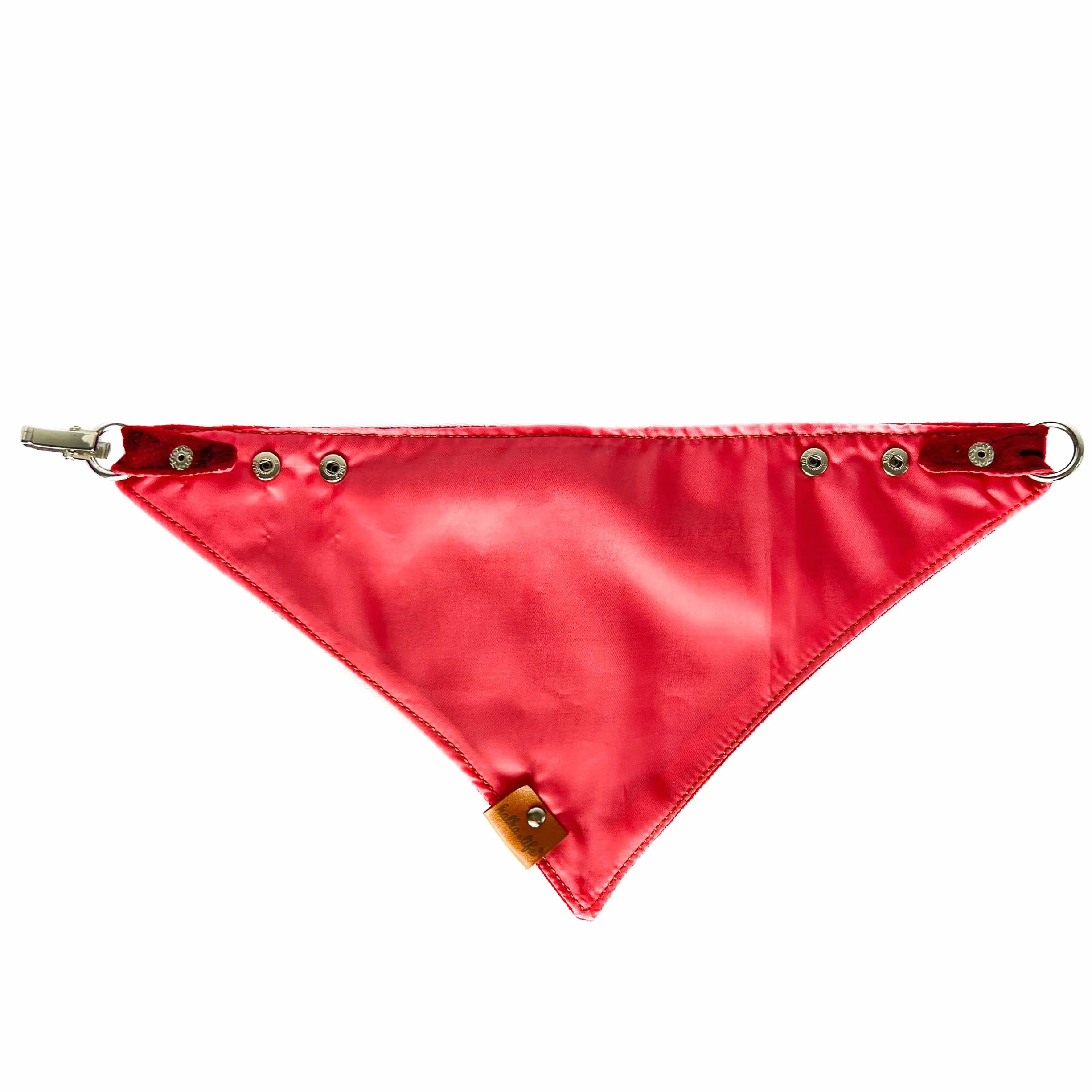 Bandana per cani con chiusura in metallo collare regolabile in morbido velluto Ciliegia L