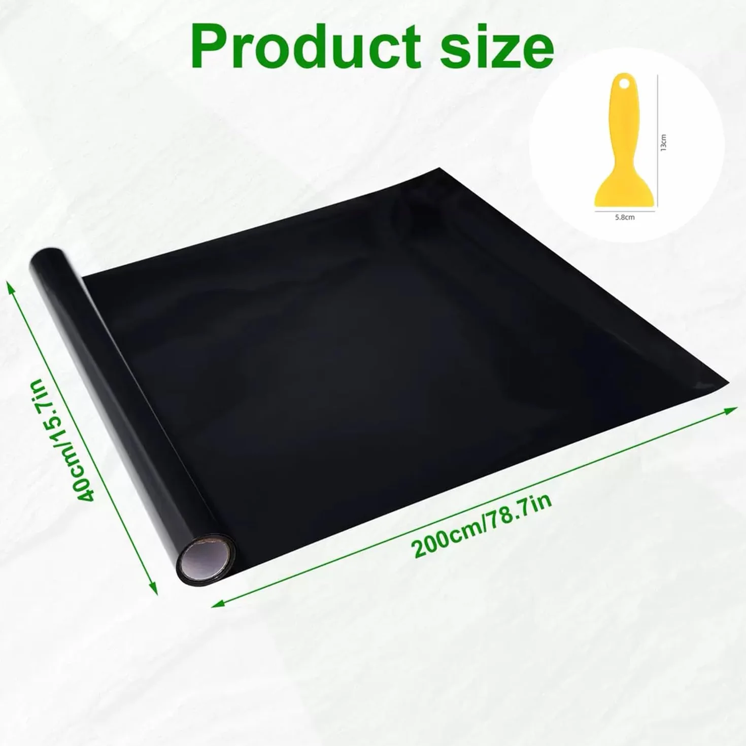 Pannello posteriore per acquario, 40 x 200 cm, pellicola adesiva statica, in PVC, sfondo nero, per parete posteriore dell'acquario, terrario