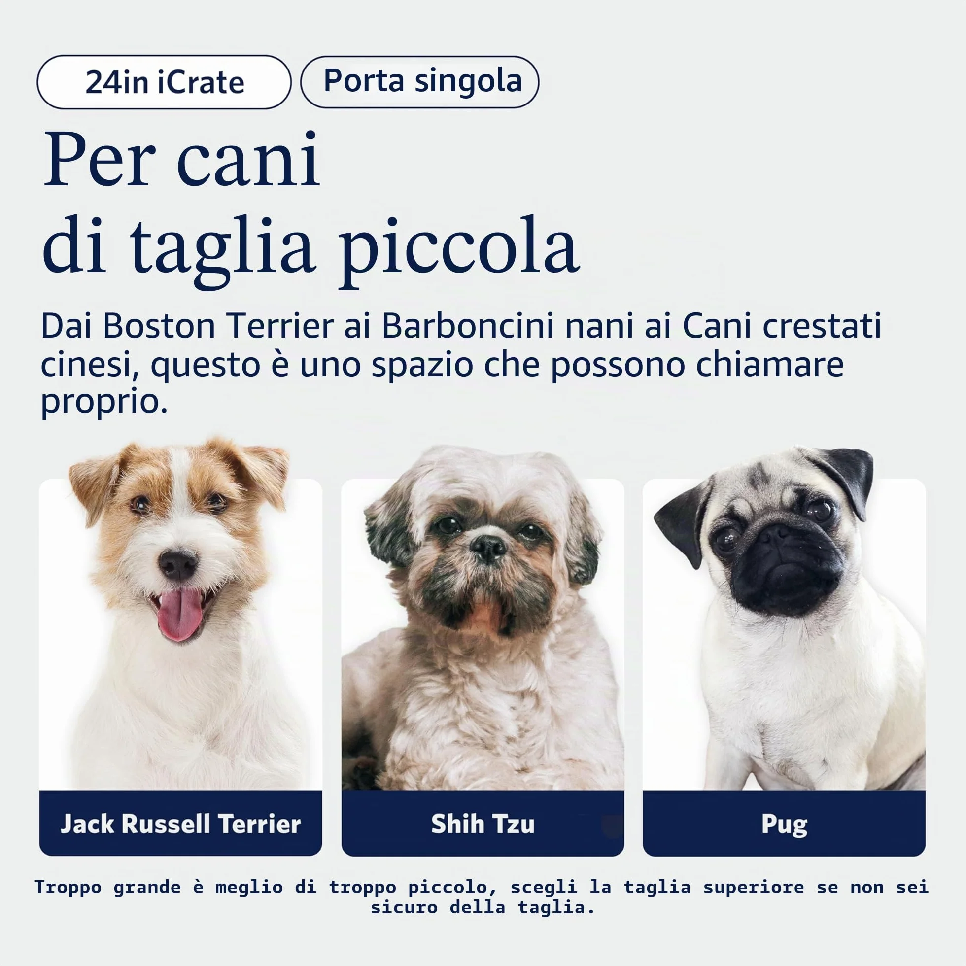 MidWest Homes for Pets iCrate Gabbia per cani 60,96 cm a porta singola nero mod. 1524