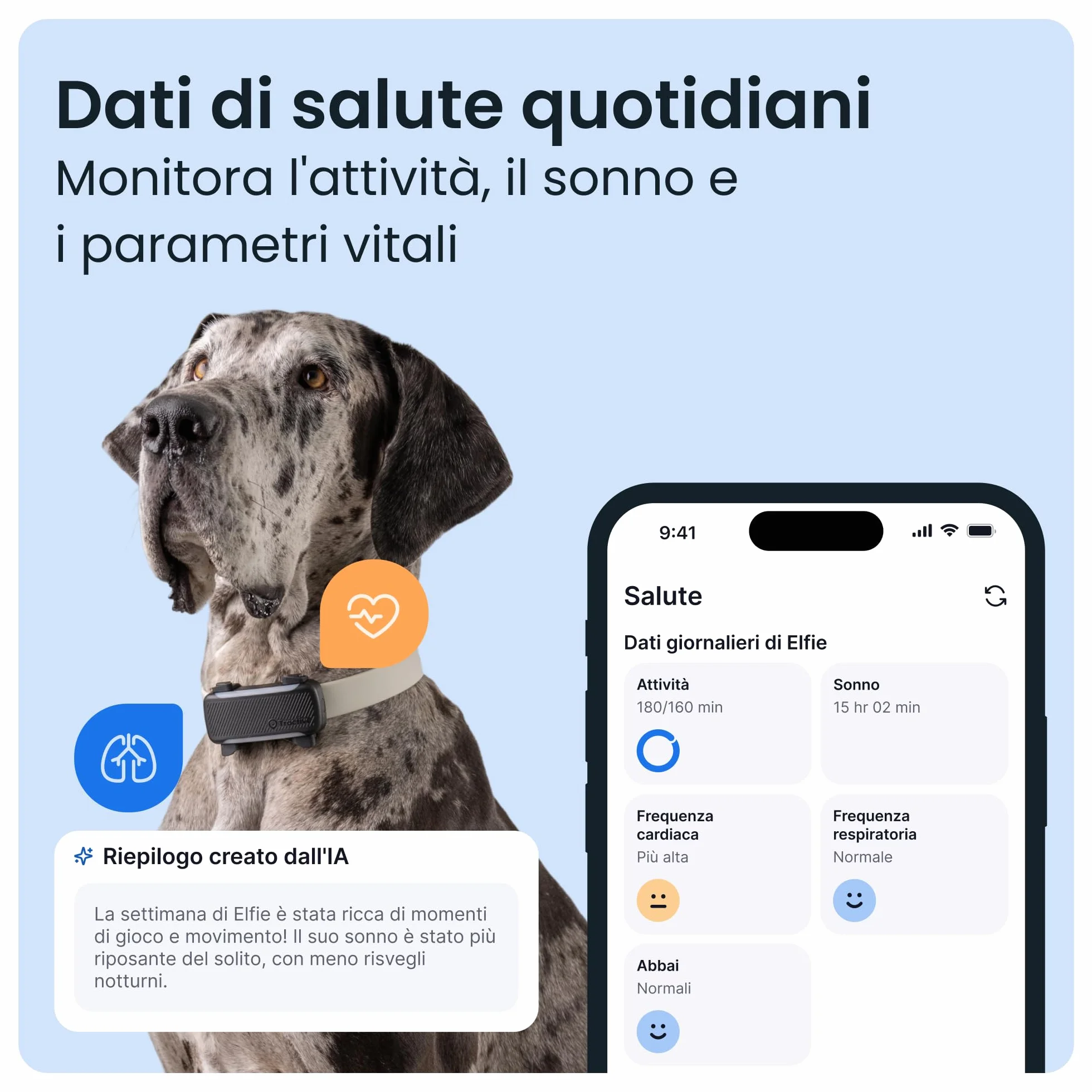 Tractive GPS Cane Intelligente XL (Nero)