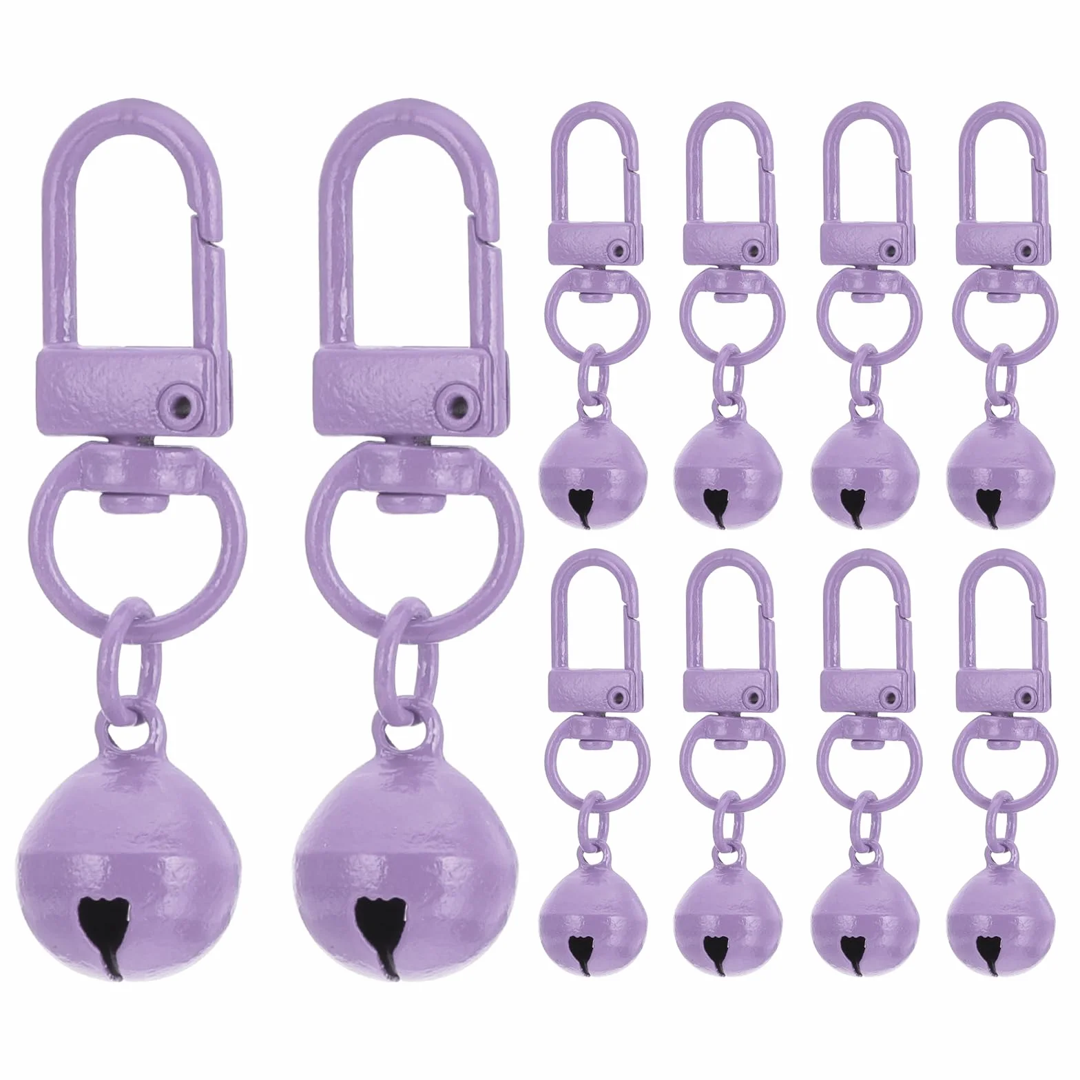 PATIKIL 10 PCS Campanellini Per Cani, Campanellino Per Collare Gatti Campanellini Piccoli Per Animali Domestici Portachiavi Carino IngrossoPer Collare Cane Charm Pendente, Viola Chiaro
