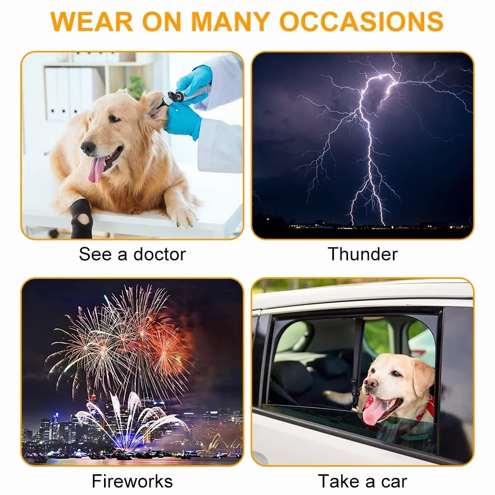 DONGKER Cappotto per Cani Anti-Ansia Giacca Calmante Traspirante Gilet Antistress per Animali Piccola Media