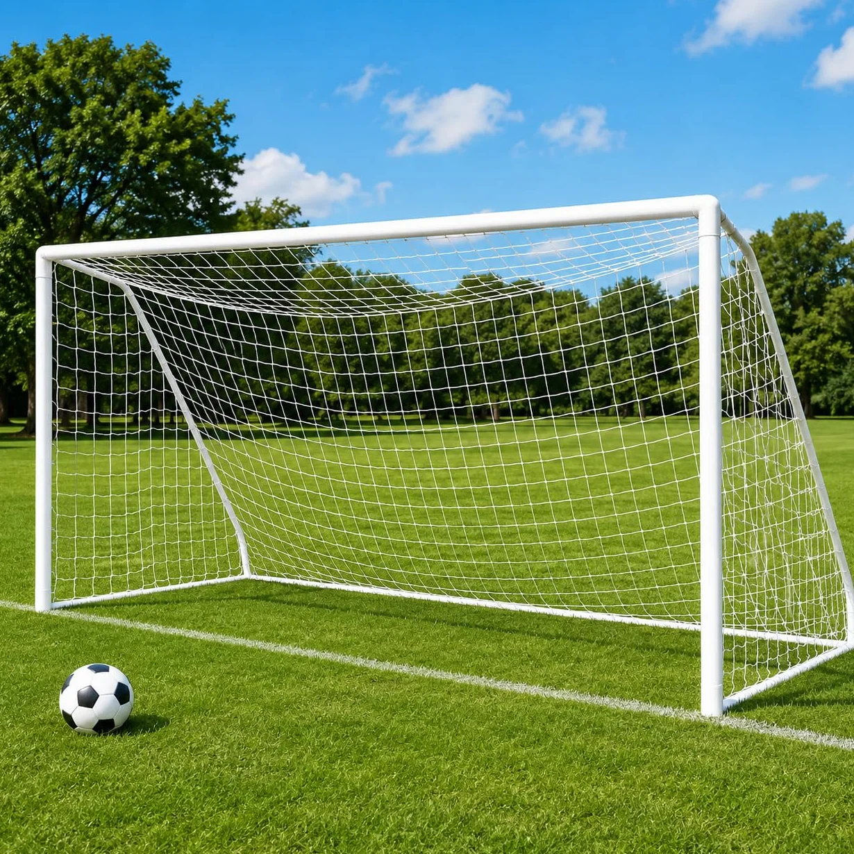 Rete per Porte da Calcio, 3x2m Durevole Rete per Porte da Calcio in Fibra di Polipropilene Strumenti per Allenamento per Partite Sportive, Reti Resistenti di Ricambio Portatili per Accessori per Parti