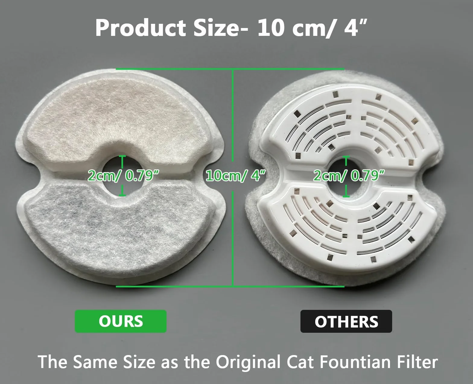 Filtro Fontanella per Gatti 6 Pezzi,Yiupea Fontana Per Gatti Filtro Per Fontana Gatto/Cane 2L&2.5L/67-84 oz, con Carbone Attivo e Resina-Tripla Filtrazion