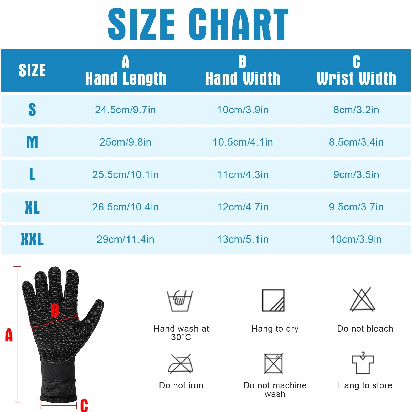 Risipu Guanti in neoprene da 3 mm per uomo e donna, termici, antiscivolo, con cinturino da polso regolabile, ideali per immersioni, snorkeling, kayak, surf e nuoto in acqua fredda