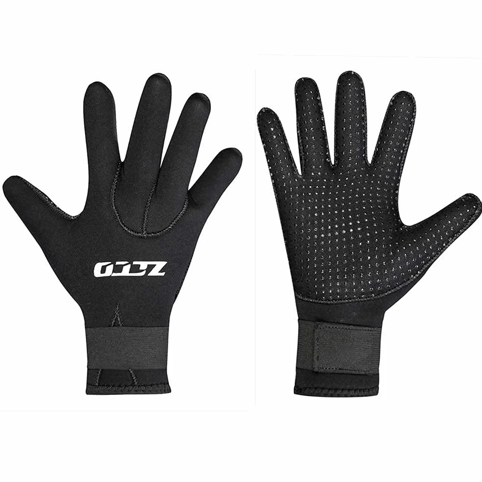 ZCCO Guanti in neoprene da 3 mm/5 mm Guanti da sub per mute antiscivolo con cinturino da polso regolabile per uomo e donna