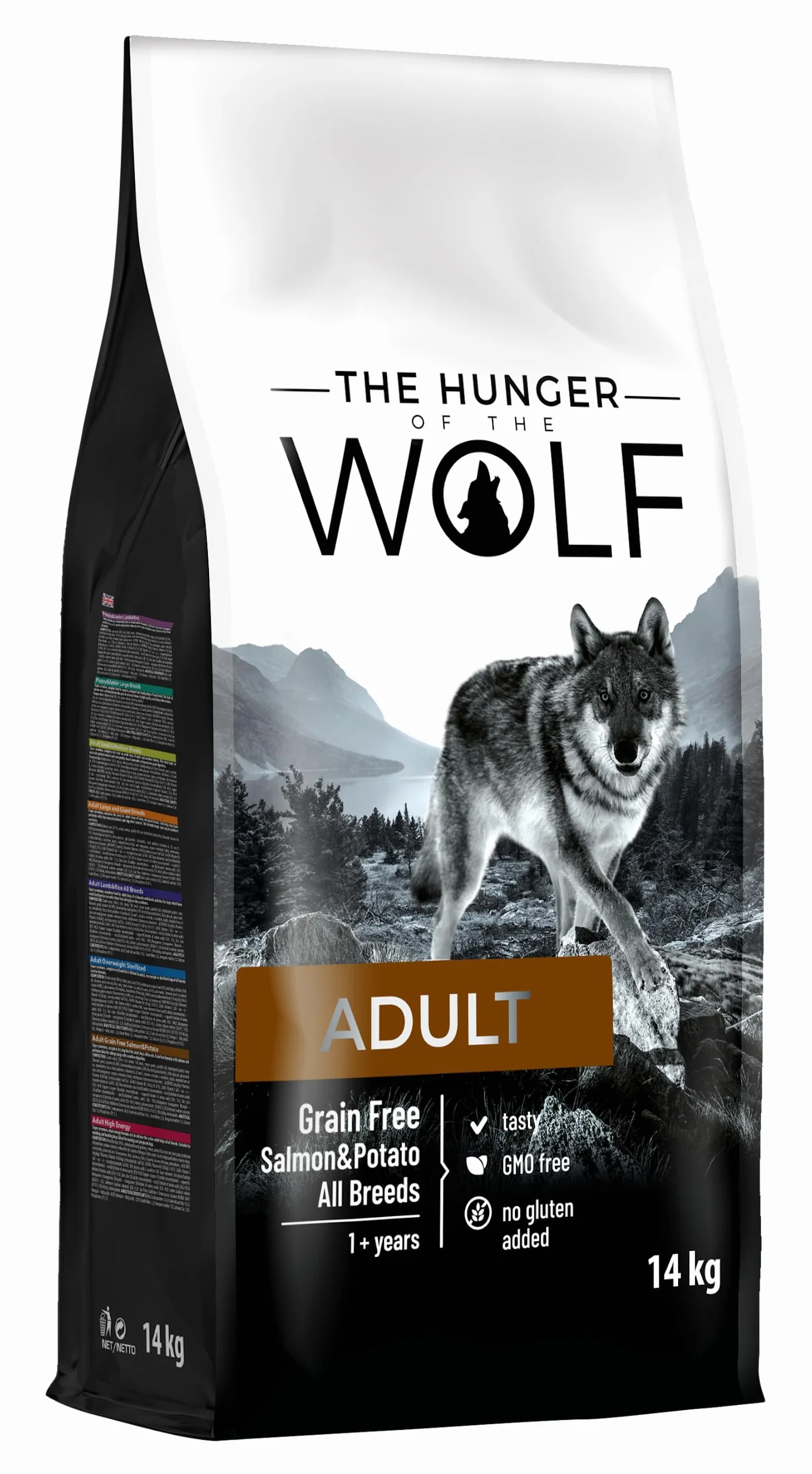 The Hunger of the Wolf Cibo secco per cani adulti senza cereali salmone e patate 14 kg