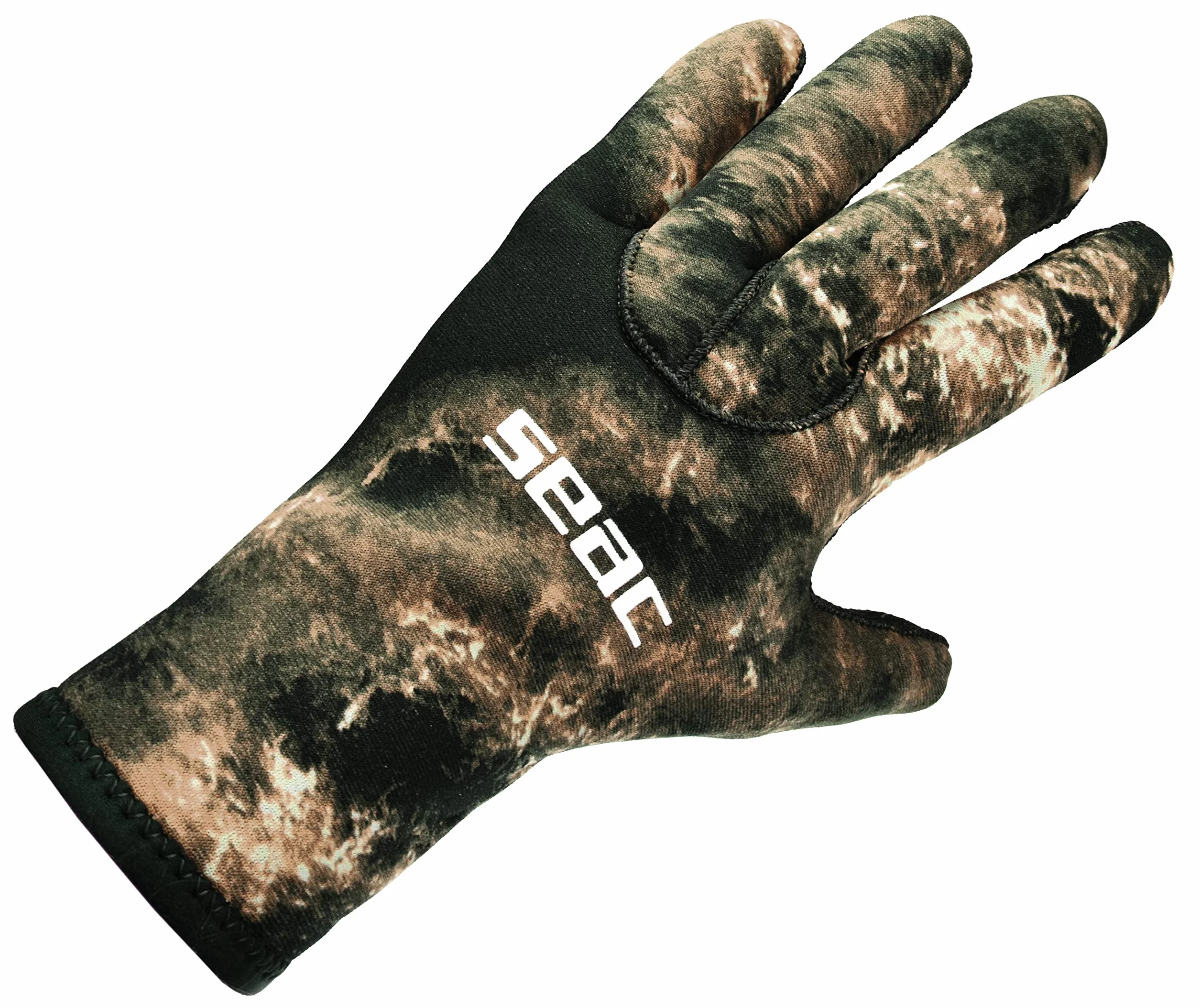 SEAC Anatomic Camo Gloves Guanti da Sub in Neoprene da 3.5 mm per Pesca Subacquea in Apnea in Colore Mimetico