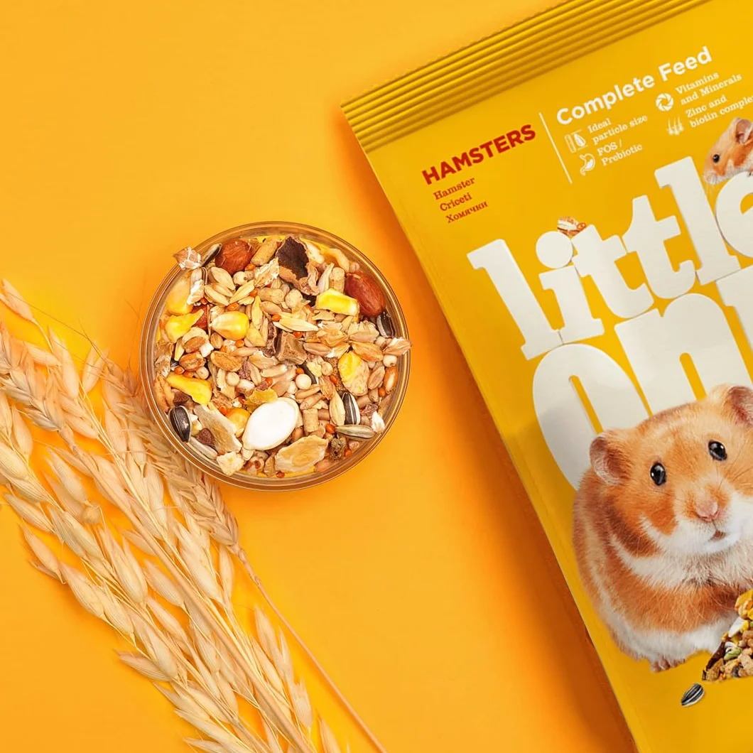 Little One Alimento Completo per Criceti | 400 g | Composizione Bilanciata | Con Grano, Miglio Rosso, Orzo, Fiocchi di Mais, Semi di Zucca | Alta Nutrizione e Digeribilità