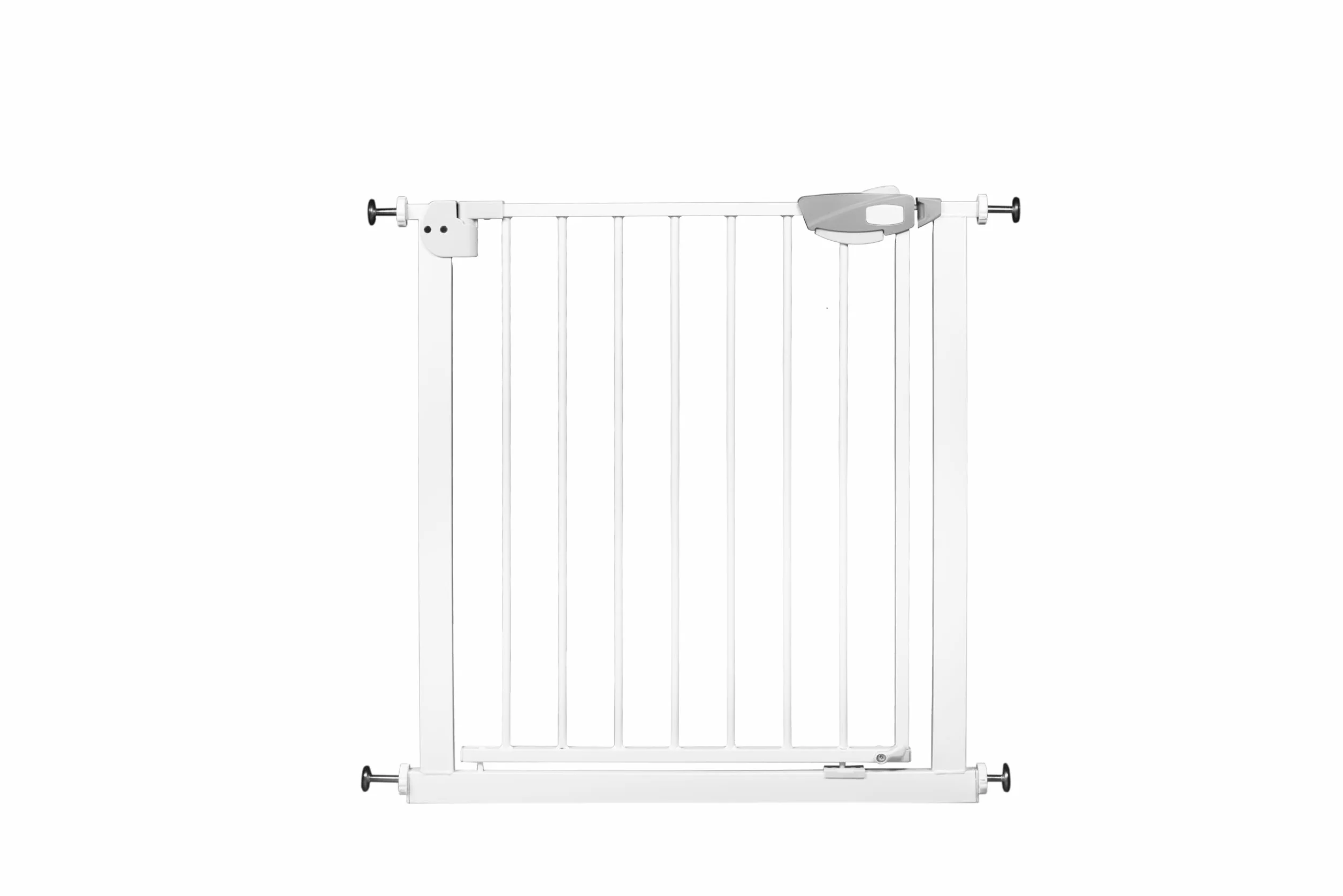 Cancelletto di Sicurezza a Pressione per Cani e Gatti Metallo Bianco 76cm 75-84cm