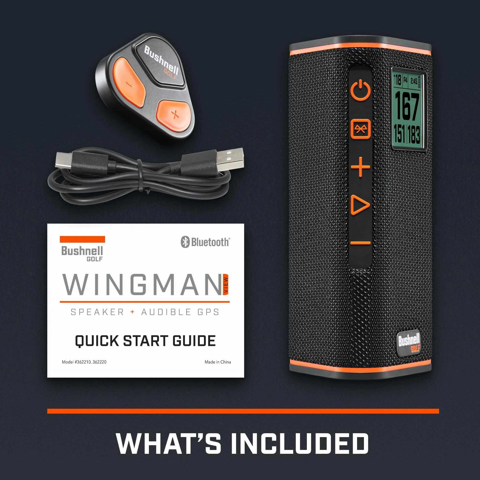 Bushnell Golf Wingman View Altoparlante da golf con distanze GPS