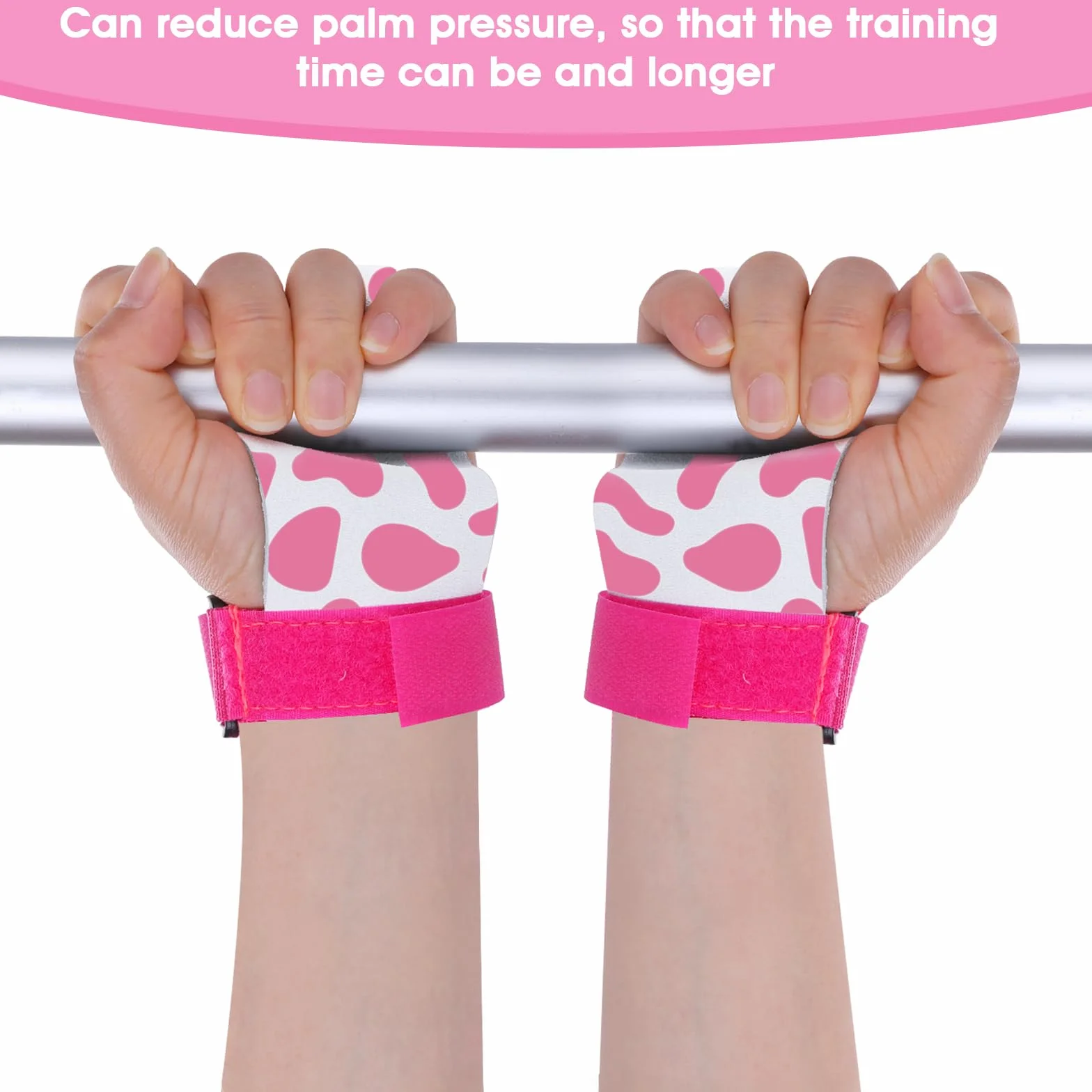 Manopole per ginnastica Abeillo con stampa mucca, protezione palmo, accessori sportivi allenamento
