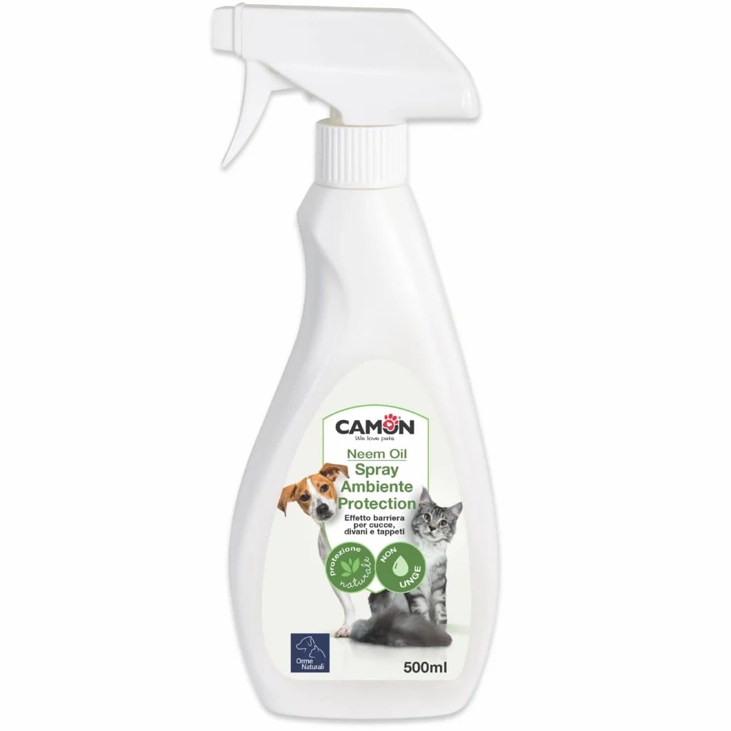 CAMON | Lozione Protezione Ambienti 500ml con Olio di Neem e Oli Essenziali, Repellente Insetti per Ambienti