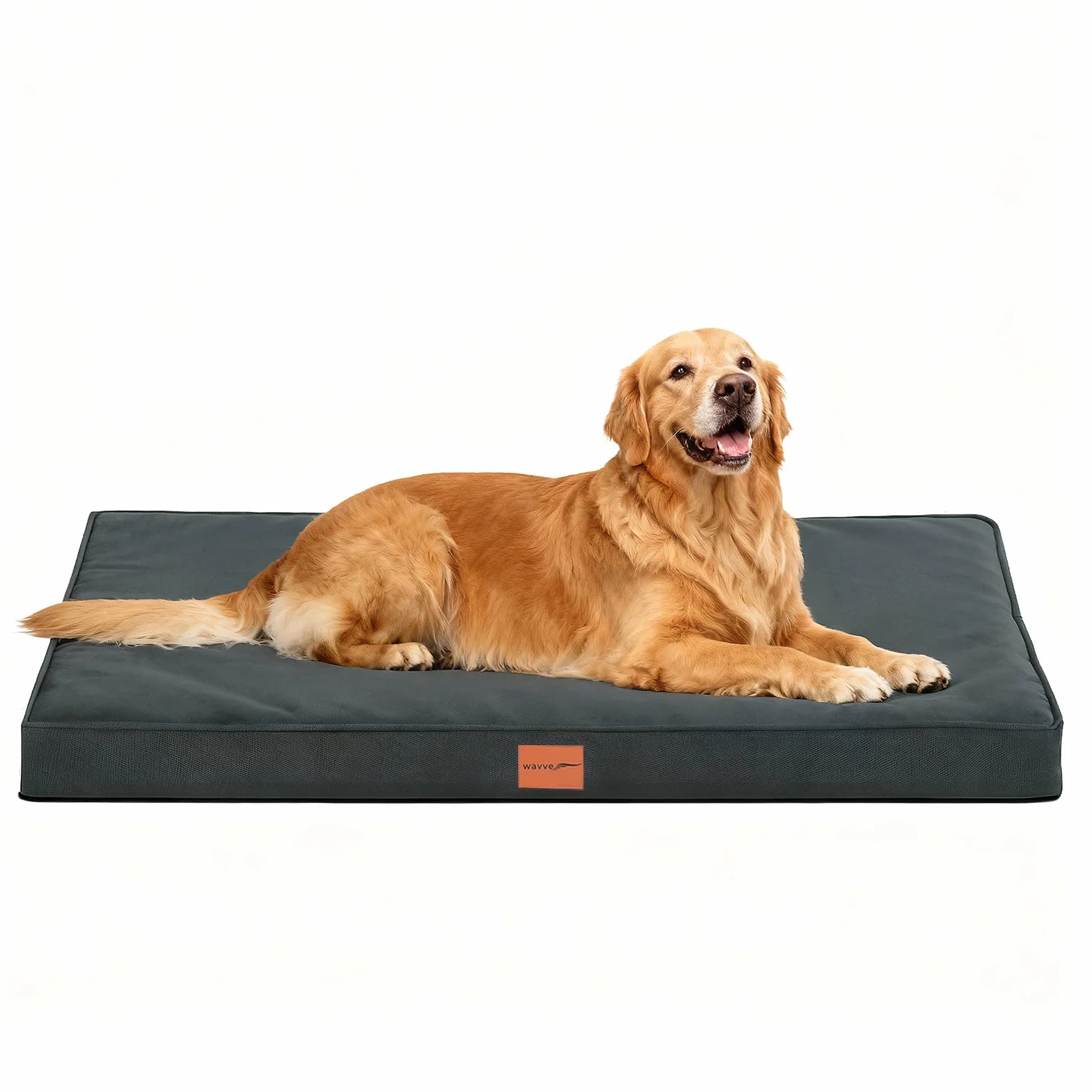 WAVVE Cuccia Cane Ortopedica 112x81x7.6 cm XL Letto Sfoderabile Lavabile Impermeabile Grigio