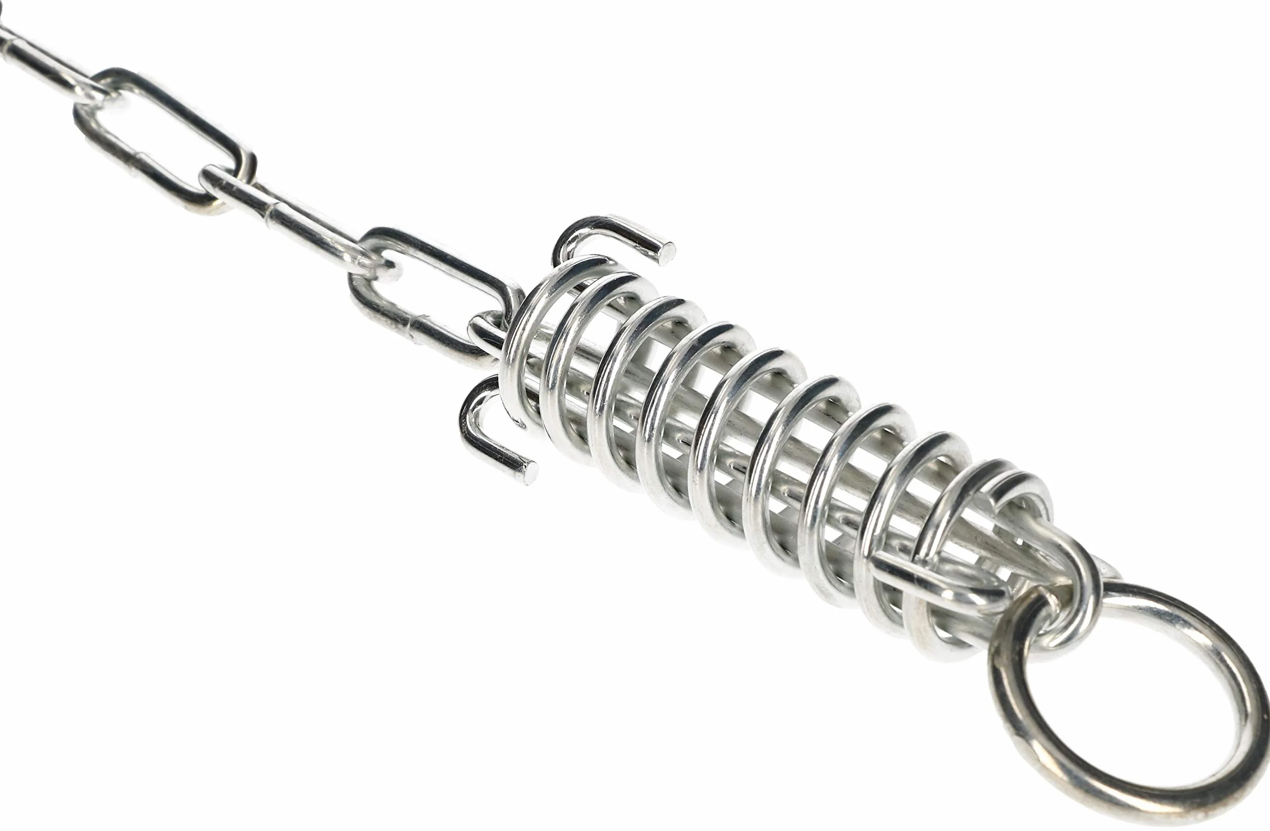 KOTARBAU® Catena per Cani 4 mm 3 m con Molla Ammortizzante e Chiusura Robusta Protezione per Cani in Filo di Acciaio Zincato
