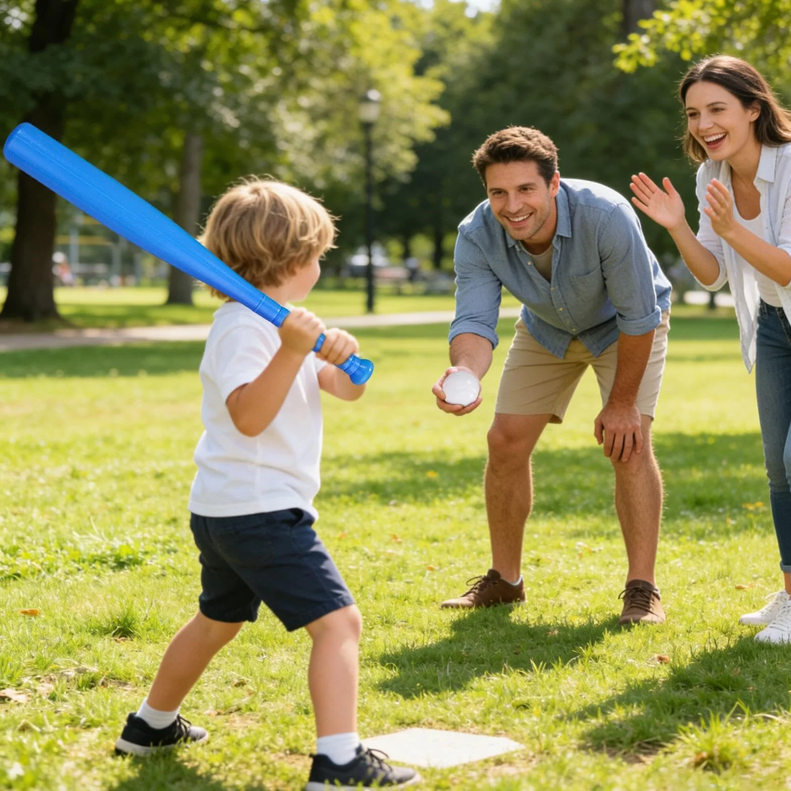 Giocattolo da Baseball Mazza Realistica Leggera Allenamento Bambini Ragazzi Ragazze Interno Esterno
