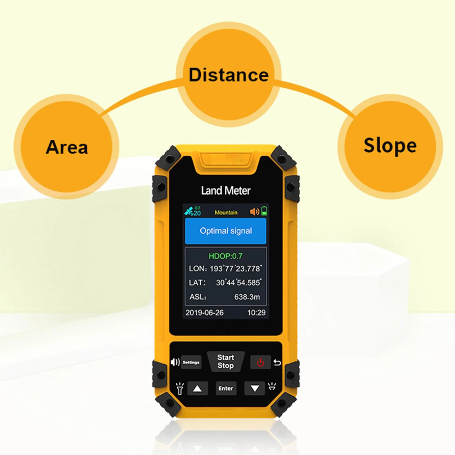 GPS portatile 2.4 pollici impermeabile, navigatore escursionismo rilevamento, con guida vocale e esportazione dati