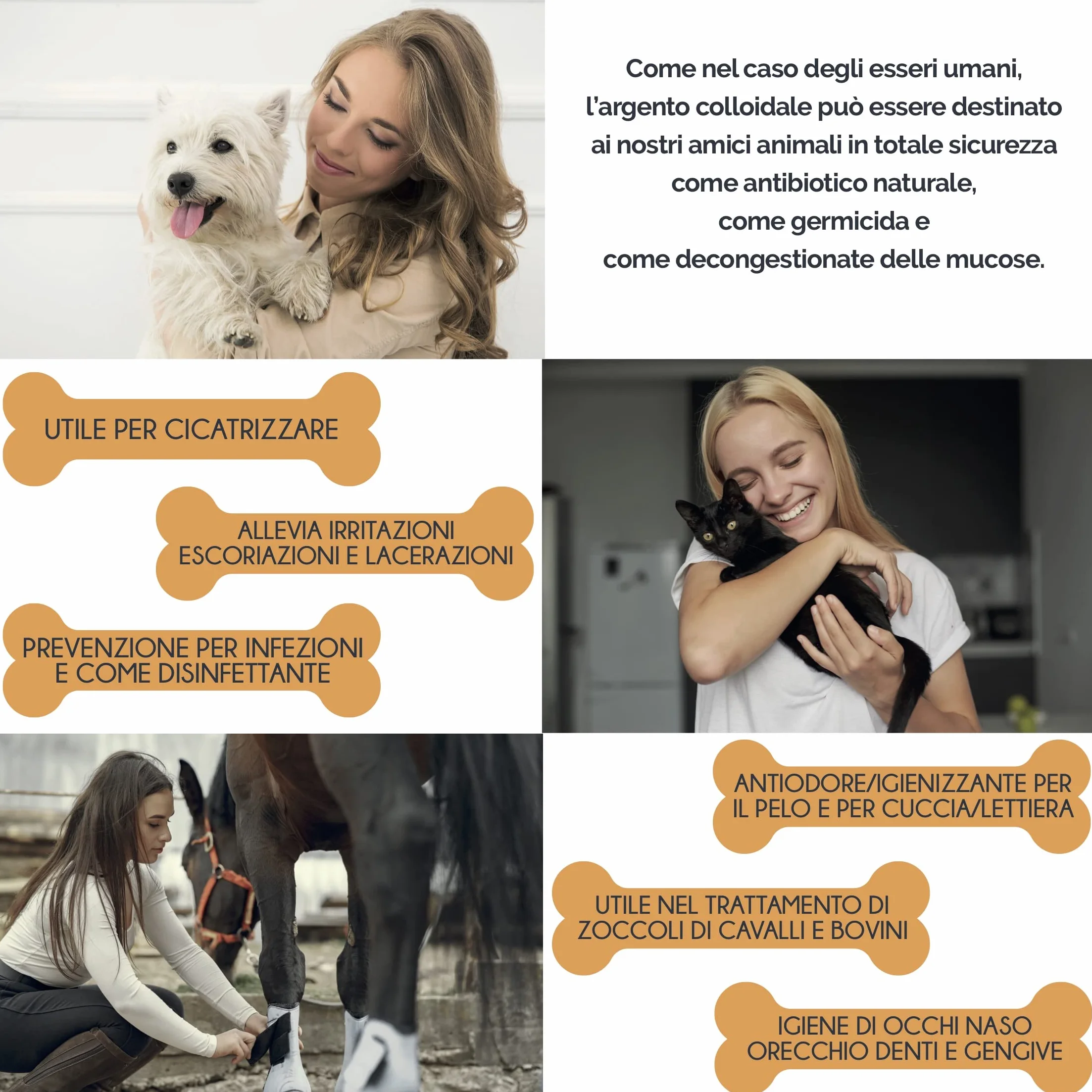 SEB - ARGENTO PET SPRAY - PER ANIMALI. Argento colloidale ionico 40ppm con trigger spray per un'applicazione facile e pratica