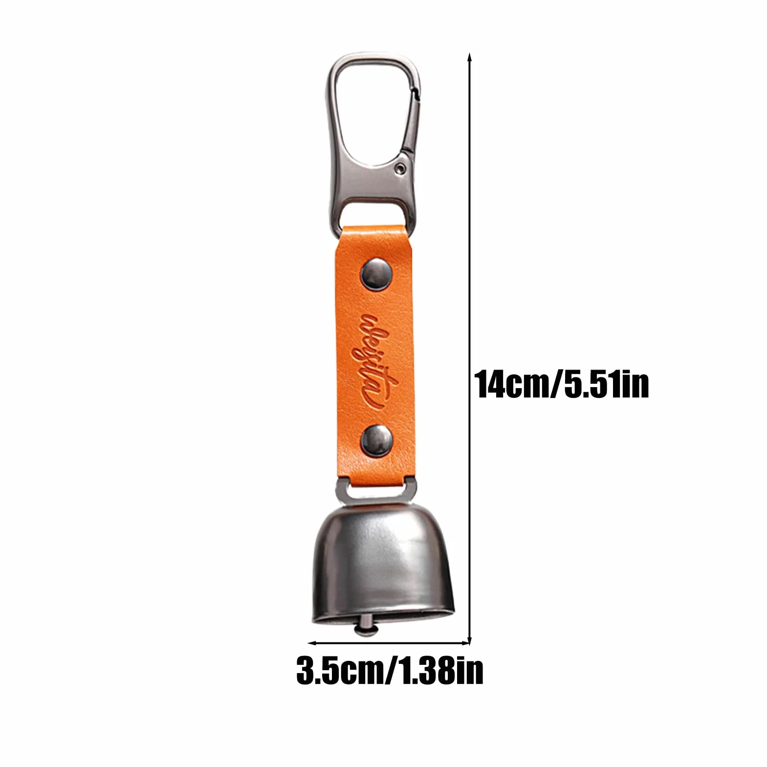 Bärenglocke Kuhglocke aus Eisen mit magnetischem Schalldämpfer Vintage für Camping Wandern Outdoor