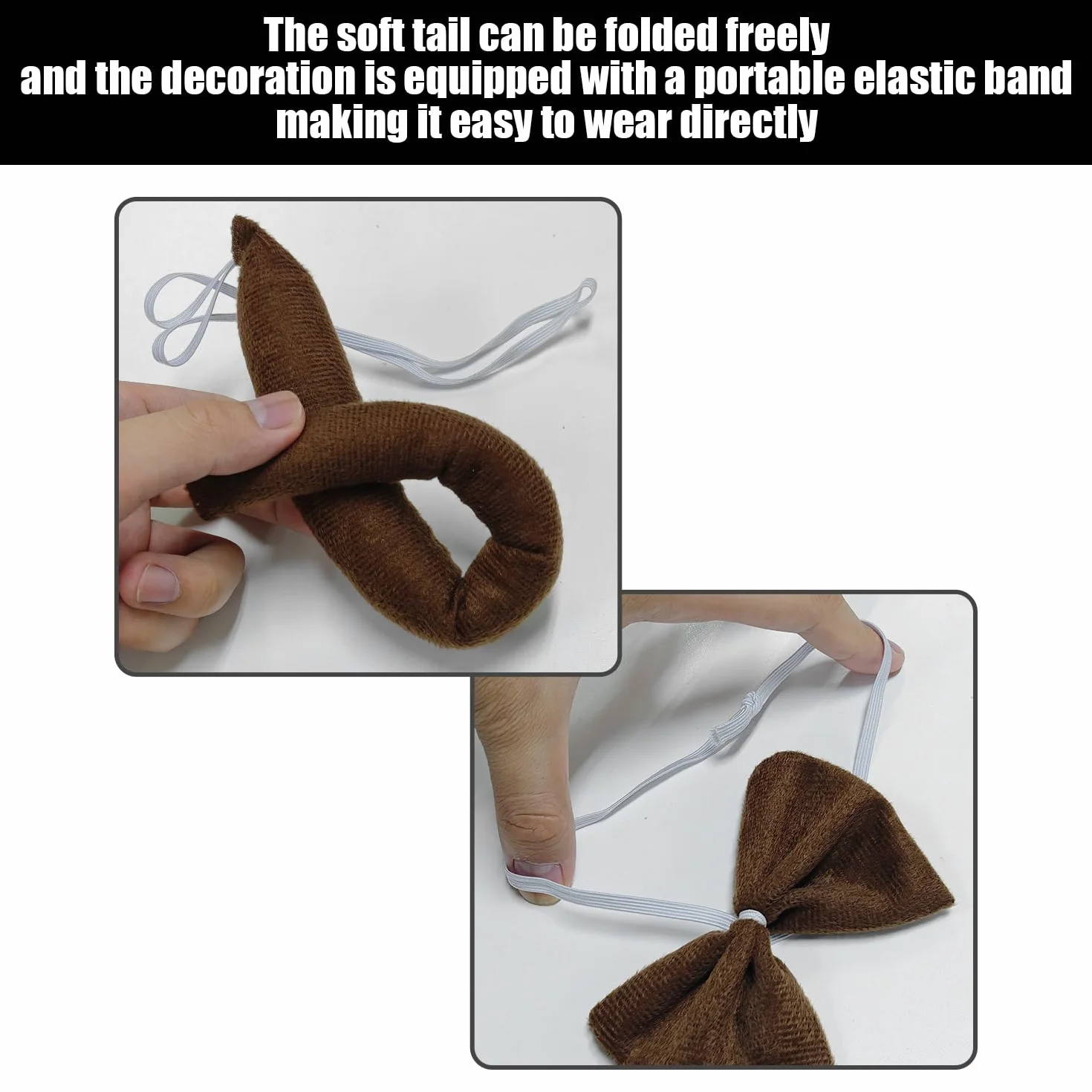 1 Fascia per La Testa, 1 Coda, 1 Naso, 1 Papillon E 1 Paio di Guanti Che Nascondono Le Dita, Accessori per Indumenti per Cani, Accessori per Abbigliamento Creativo.