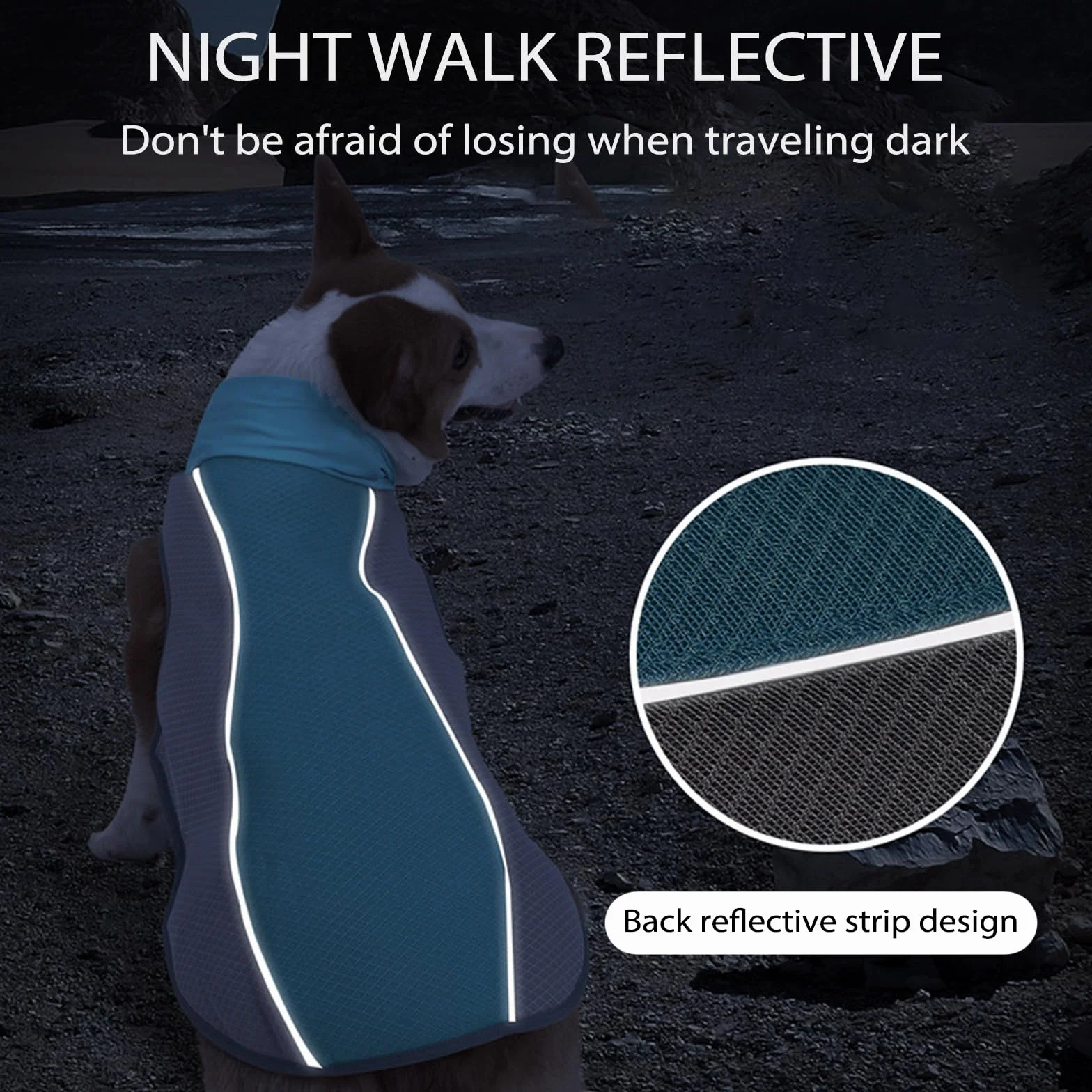 Gilet Rinfrescante per Cani, Giacca di Raffreddamento Traspirante, Protezione Solare UV Cappotto Rinfrescante Cane Attività Esterne (M)