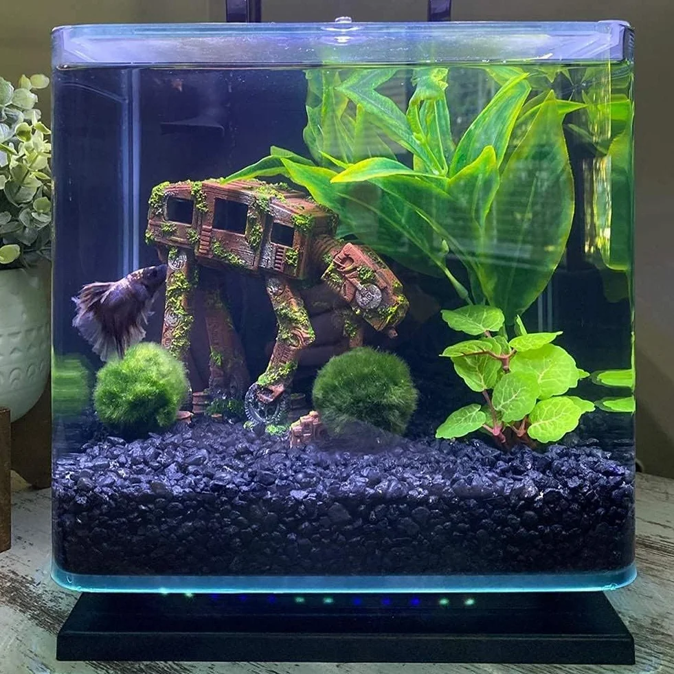 SLOCME Acquario At-At Imperial Walker All Terrain Armored Transport Decorations - Fish Tank Resina Robot Betta Fish Hide Caverna Ornamento
