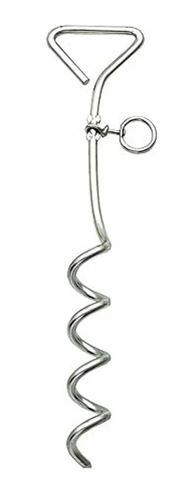 Kerbl Spiral Stake Cromato, 40 cm