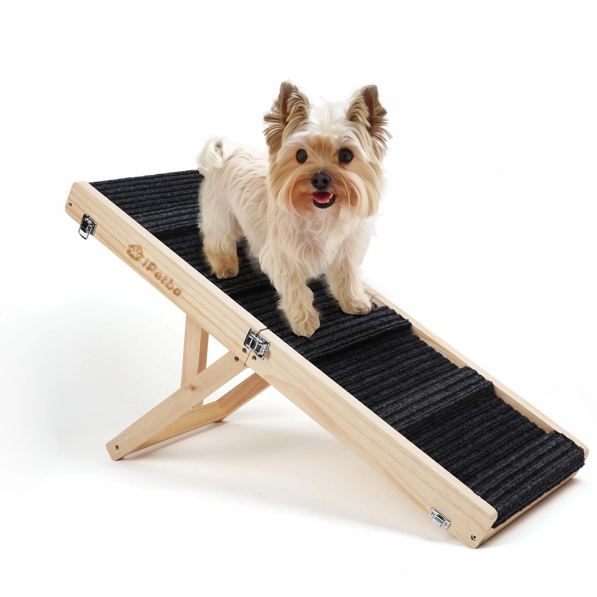 Rampa per Cane per Letto e Divano Antiscivolo Pieghevole Regolabile Portatile Fino a 16 kg