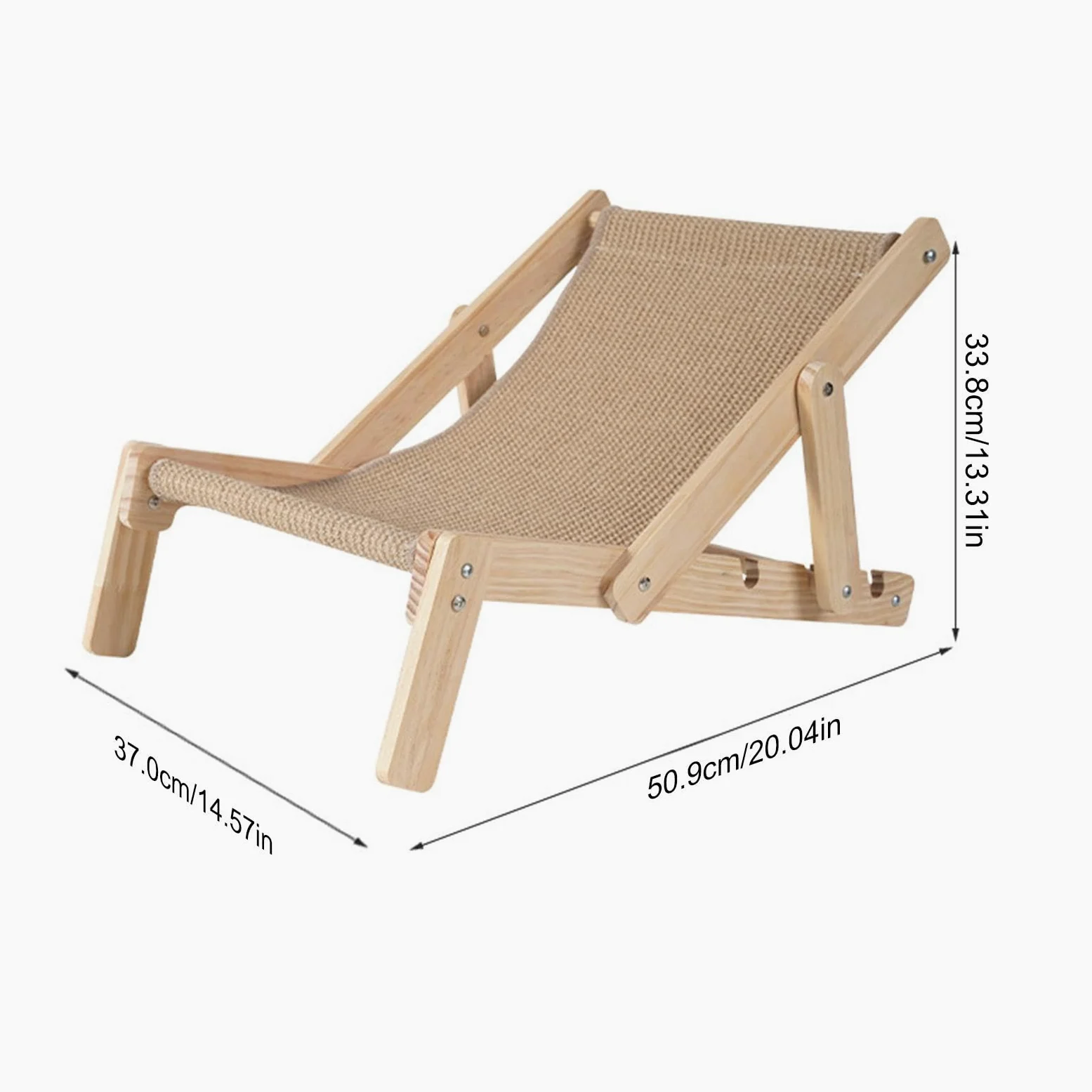Sedia in sisal per gatti, chaise longue per gatti, amaca per gatti, sedia in cartone sisal | rimovibile con cuscino in sisal, regolabile per gatti interni di piccole dimensioni, medie e grandi
