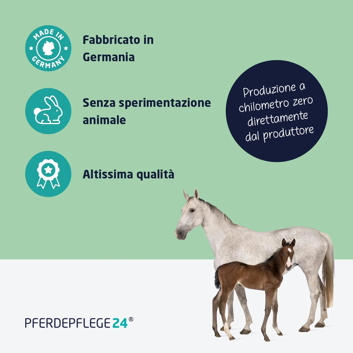 PFERDEPFLEGE24 Repellente Insetti Cavallo Spray 1l - Protezione immediata con Aloe Vera - Effetto Lunga Durata contro tafani, zanzare, mosche e zecche