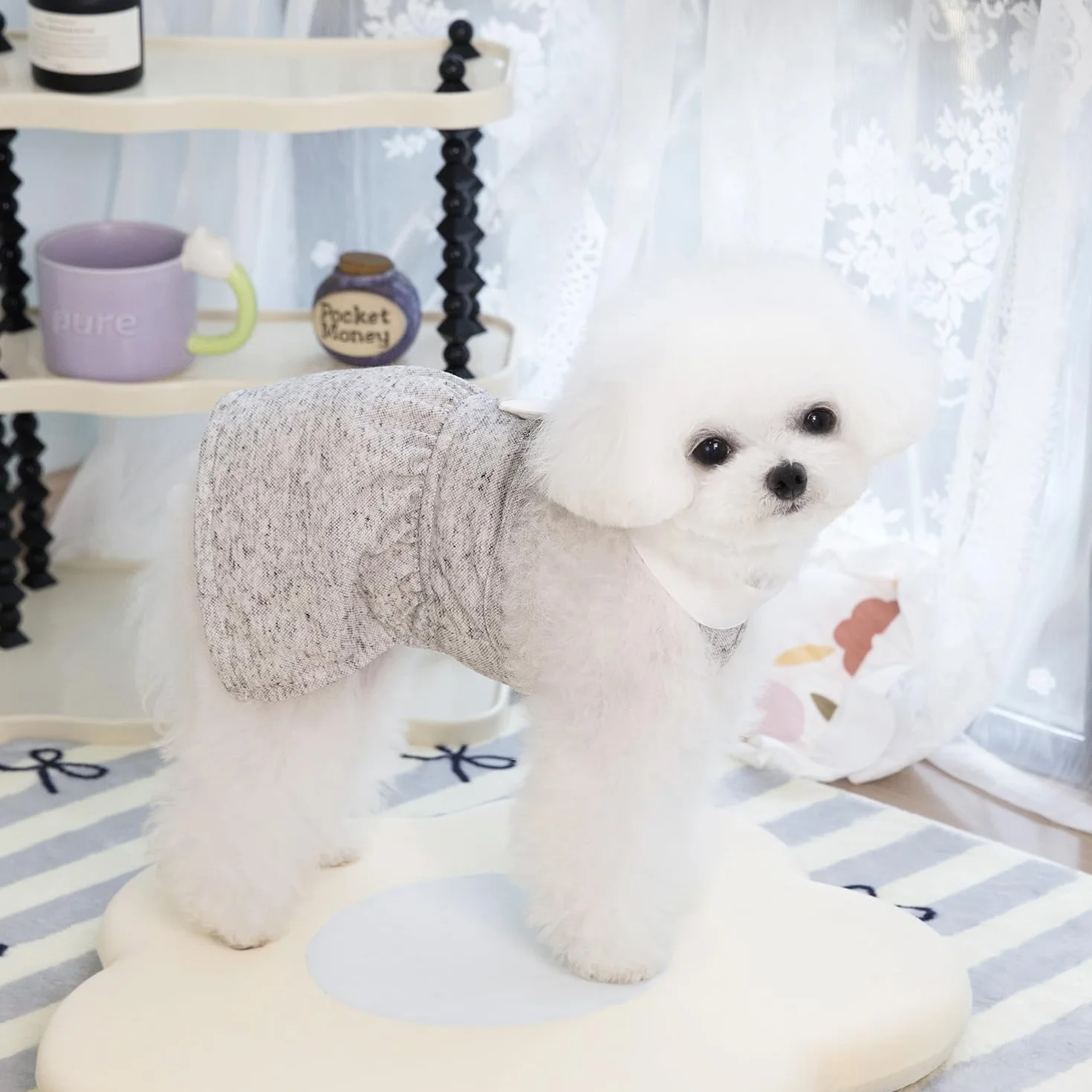 3 Pezzi Abiti per Cani Cucciolo di Lusso Principessa Angelo Ali Pure Vestiti Abito da Sera Abito da Sera Gonna Estiva Vestito per Cani per Piccola Taglia Ragazza