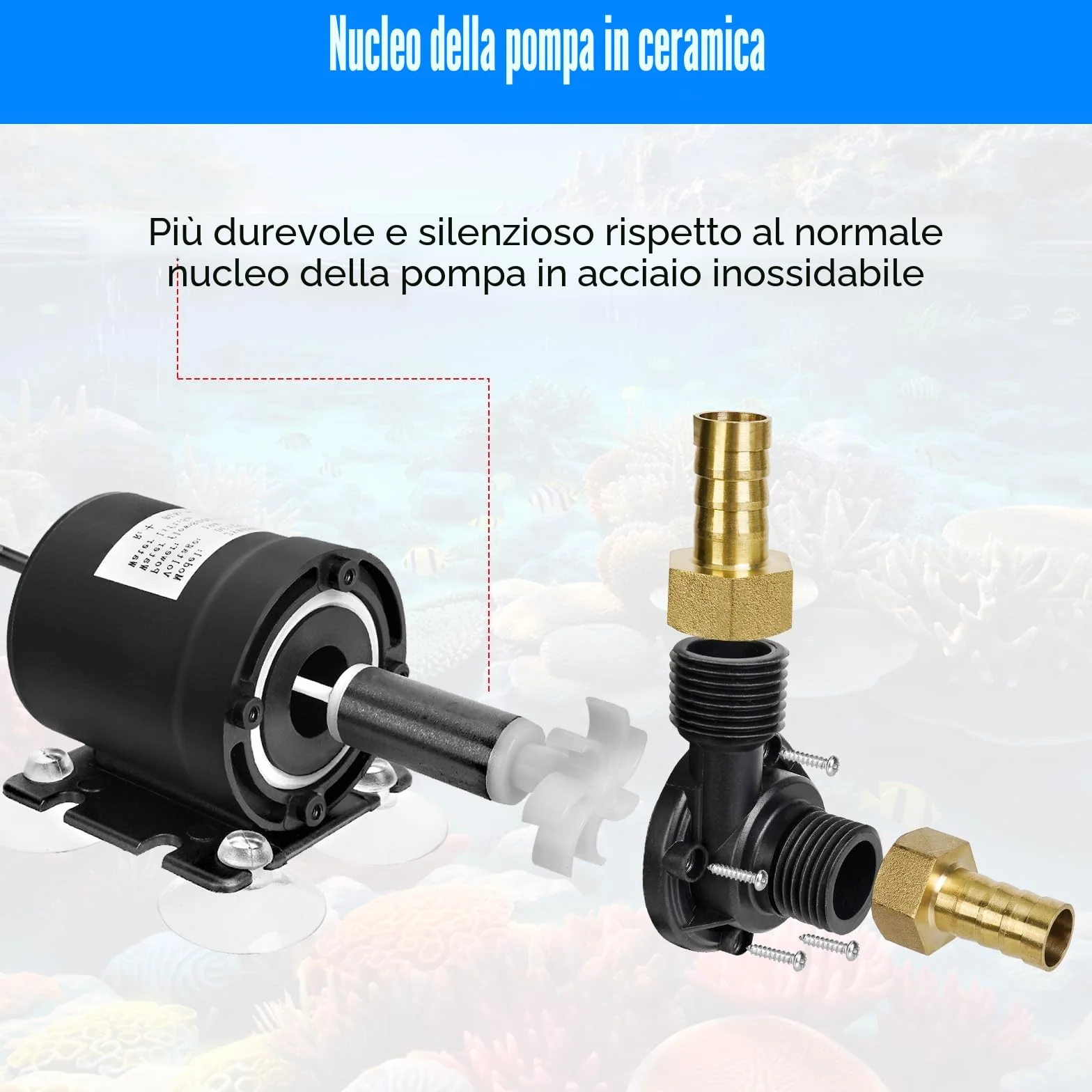 Portatile Mini Pompa Acqua, Pompa Acqua DC 12V 800L/H 5M Pompa Sommersa, Ultra-Quiet Pompa Immersione per Acquario Fontana Laghetto Irrigazione Giardino Piscina