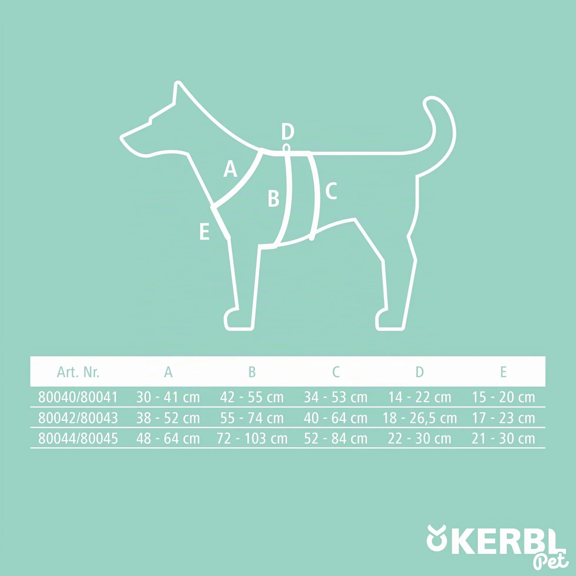 Kerbl Pettorina antipanico per cani, petrolio, circonferenza collo 48-64 cm, larghezza cinghia 25 mm