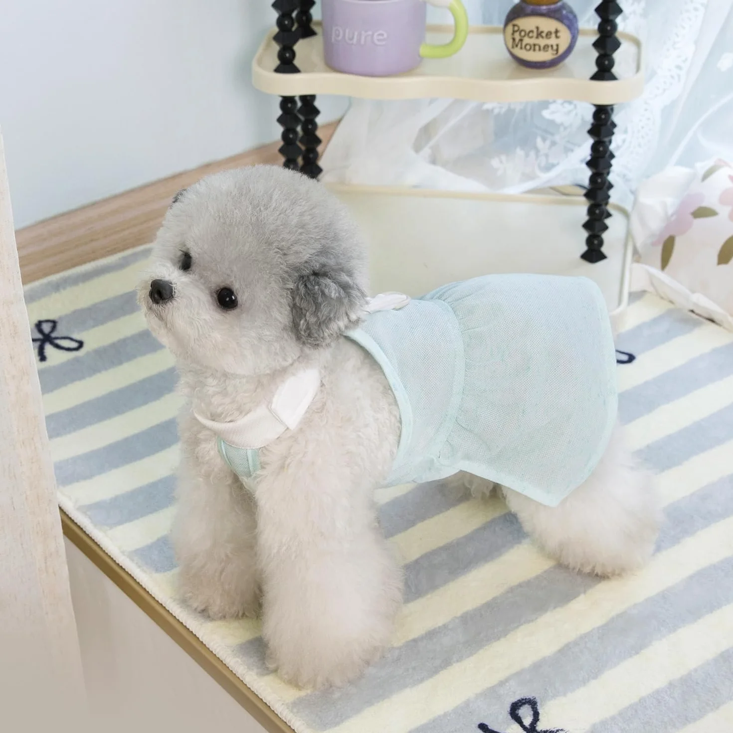 3 Pezzi Abiti per Cani Cucciolo di Lusso Principessa Angelo Ali Pure Vestiti Abito da Sera Abito da Sera Gonna Estiva Vestito per Cani per Piccola Taglia Ragazza