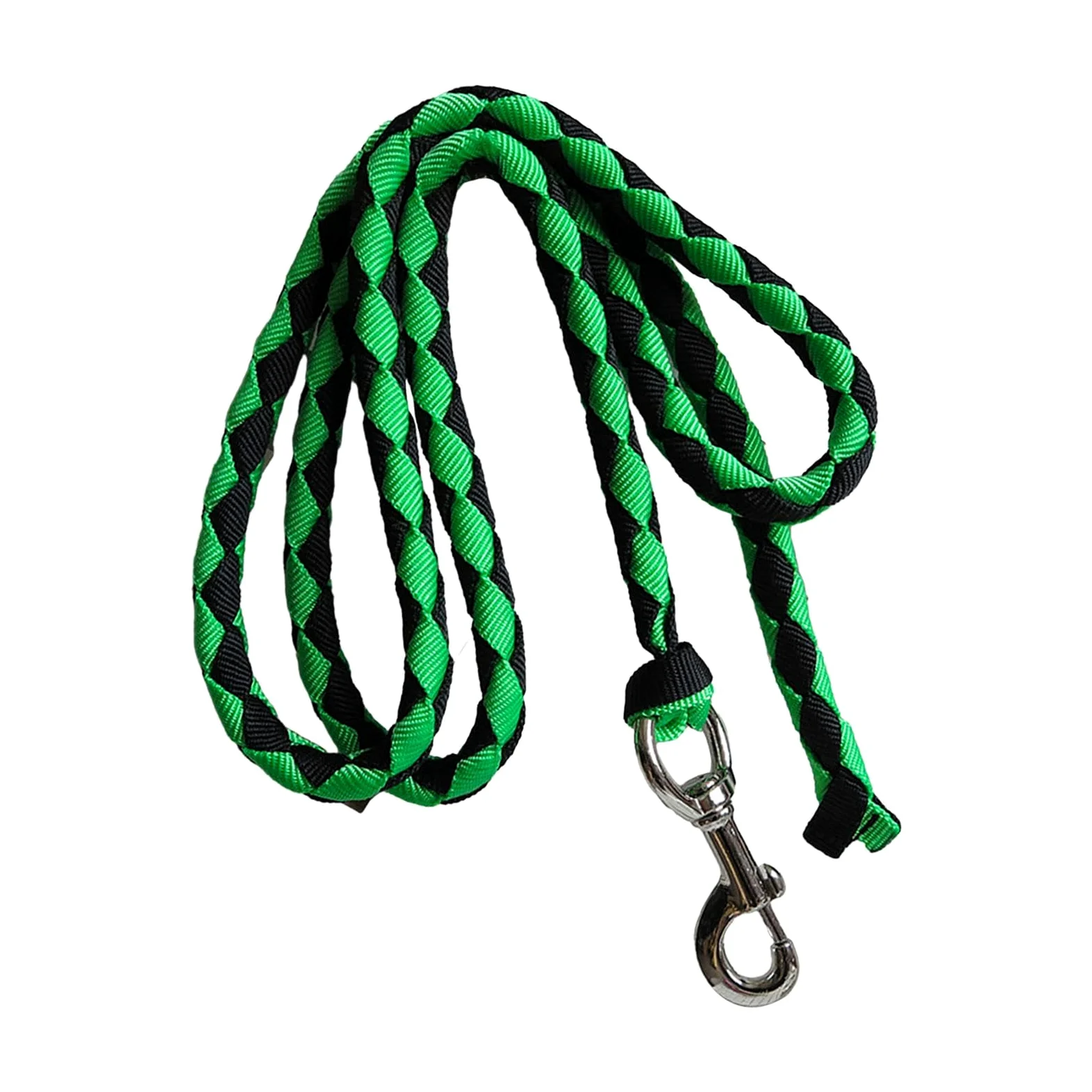 Corda per Cavalli con Moschettone Attrezzatura Equestre Guinzaglio Resistente per Cavalli per Bestiame Corda Intrecciata per Cavalli, Verde 3 Metri